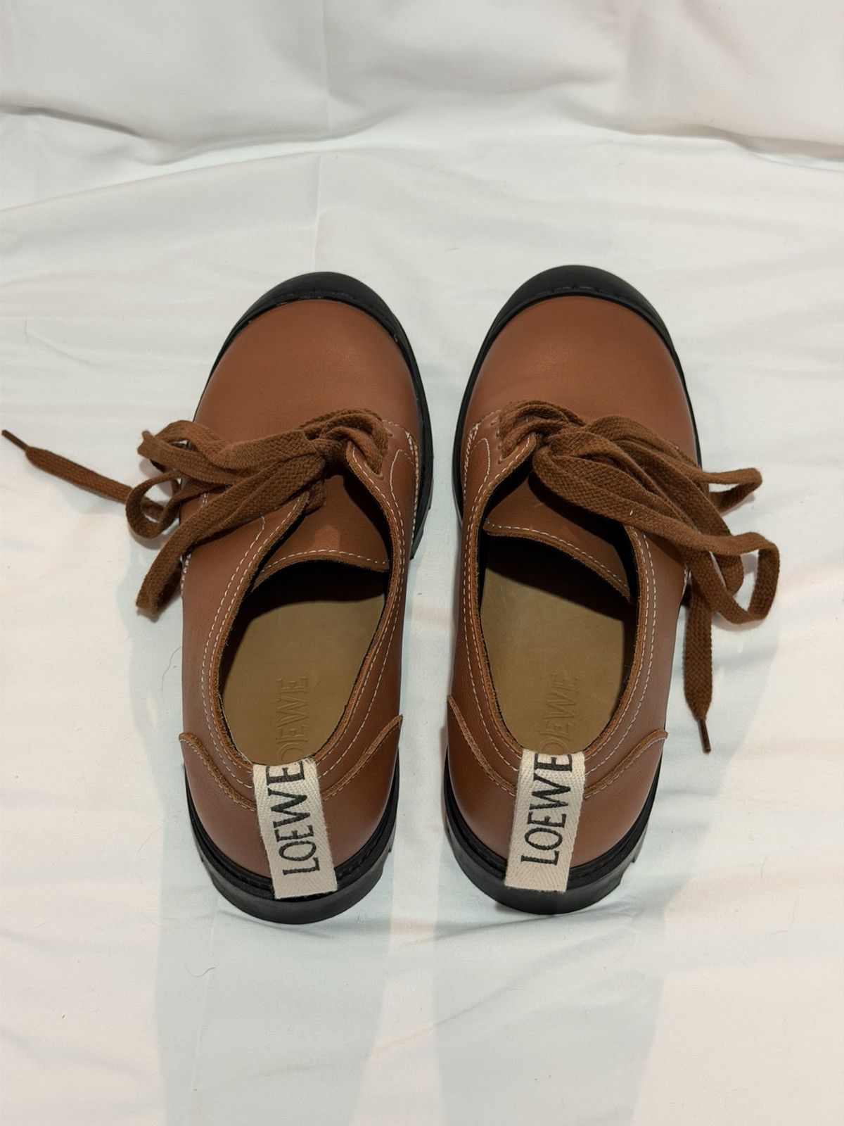 Loewe Loewe derby lace-up shoe brown leather size 41 Size US 11 / IT 41 - 6 Thumbnail