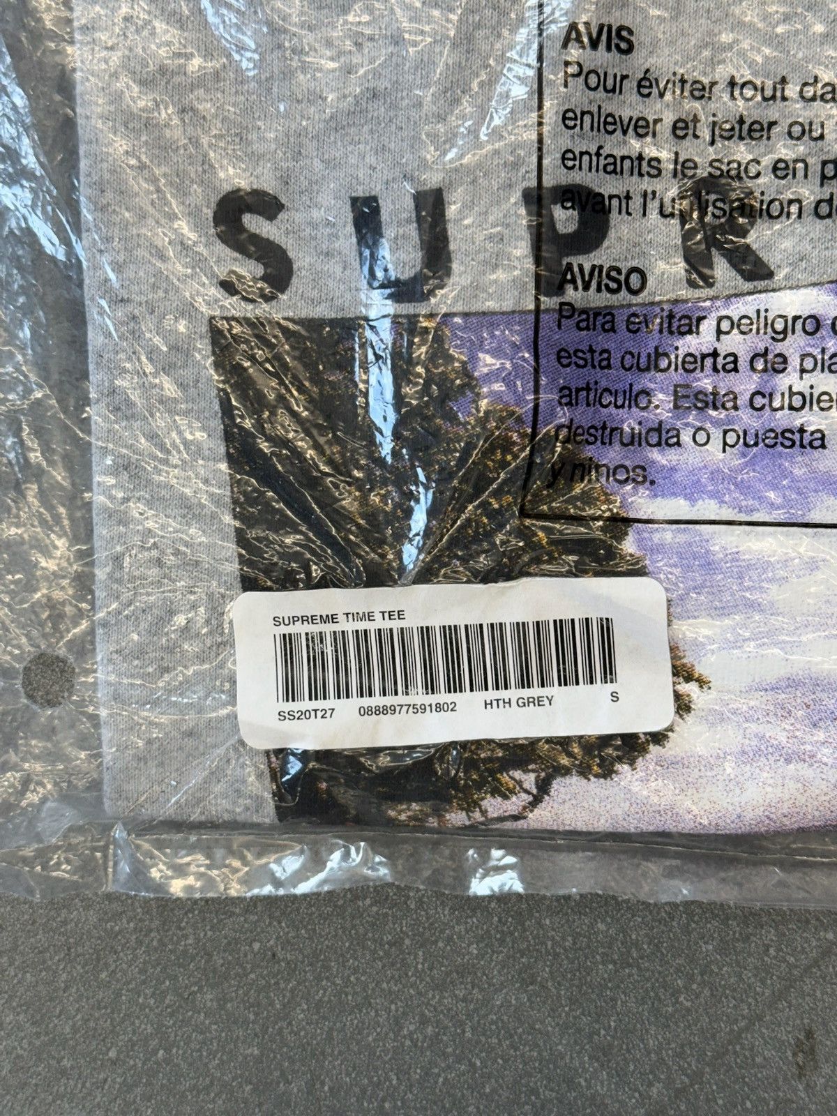 Supreme SS20 Supreme Time Tee Size US S / EU 44-46 / 1 - 4 Thumbnail