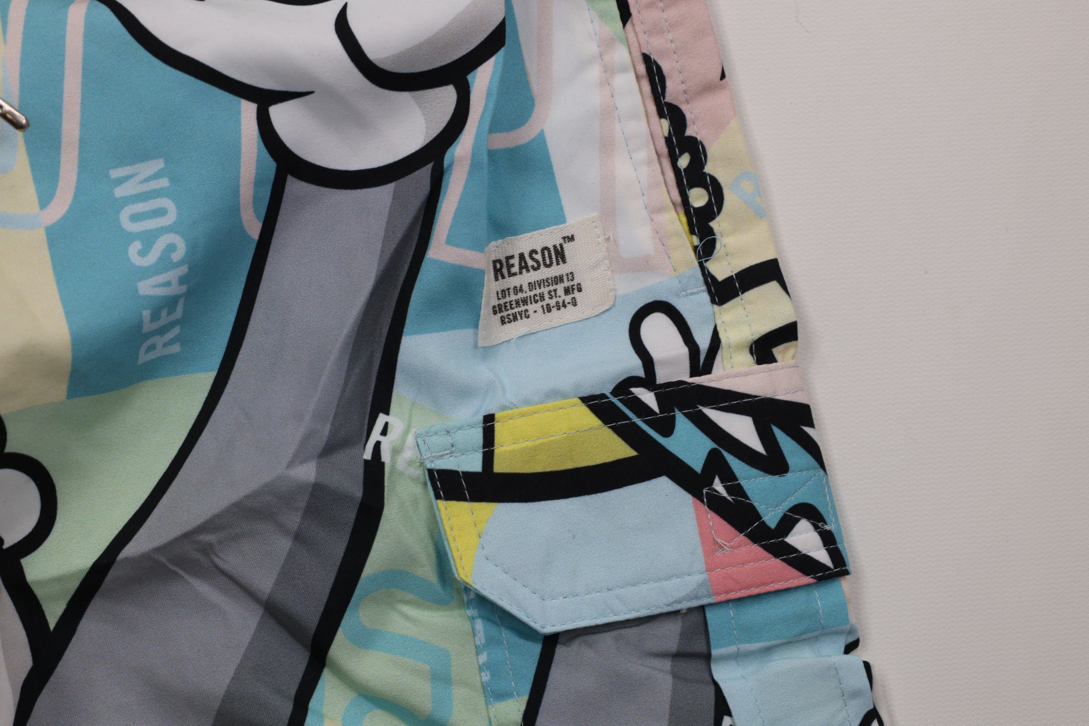Vintage Deadstock Y2K Streetwear Graffiti Cartoon Lined Cargo Shorts Size US 30 / EU 46 - 6 Thumbnail