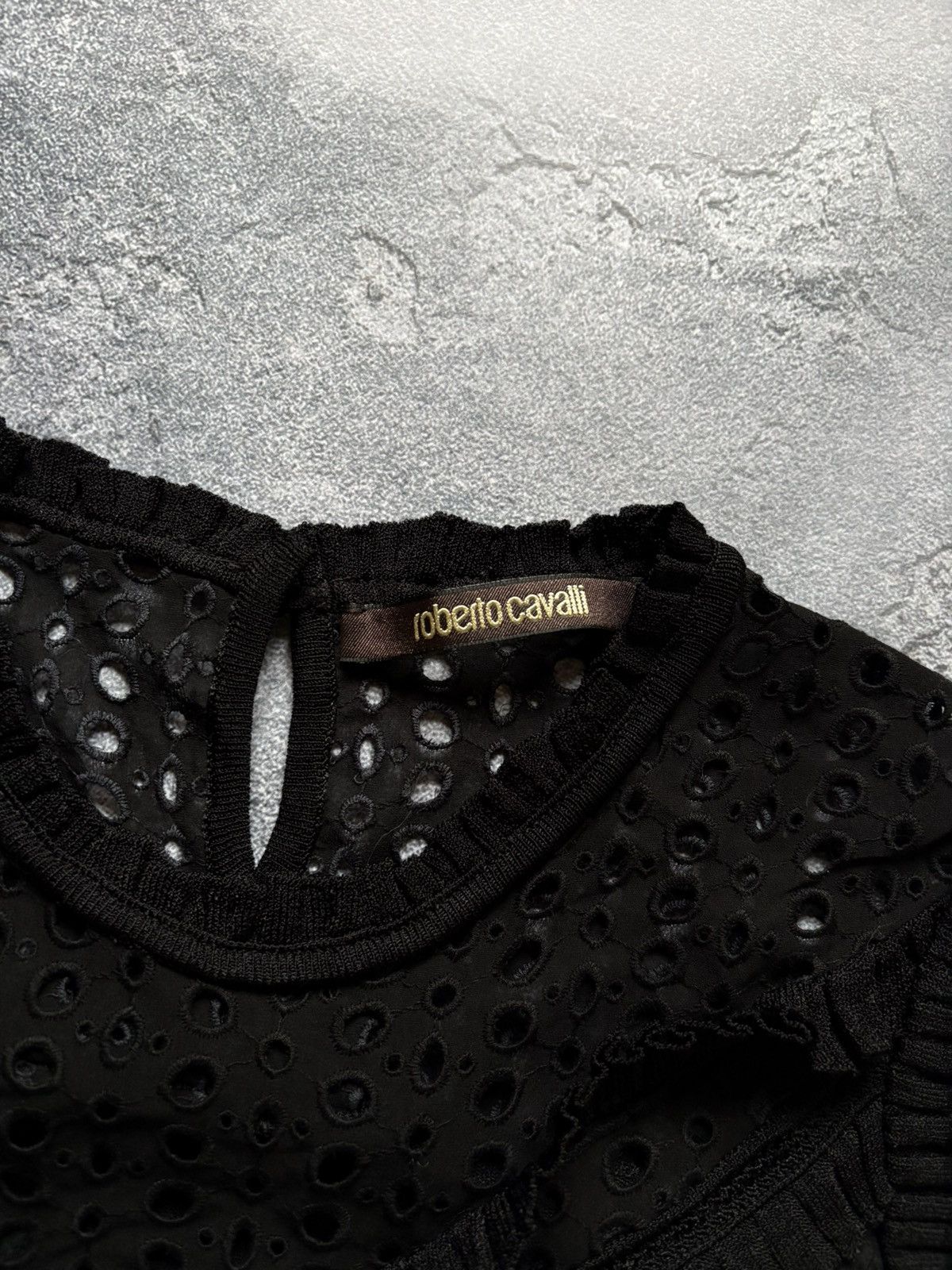 Roberto Cavalli Vintage Roberto Cavalli Luxury Embroidered Mesh Tank Top Size M / US 6-8 / IT 42-44 - 7 Thumbnail
