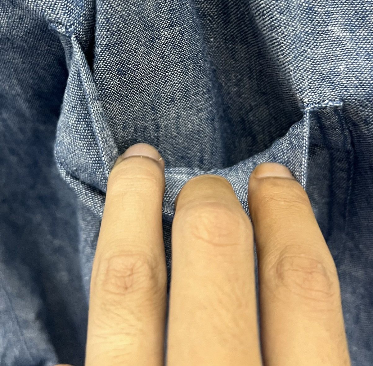 Vintage Lightweight Chambray Overalls – Linen Blend (Size L) Size US 35 - 11 Thumbnail