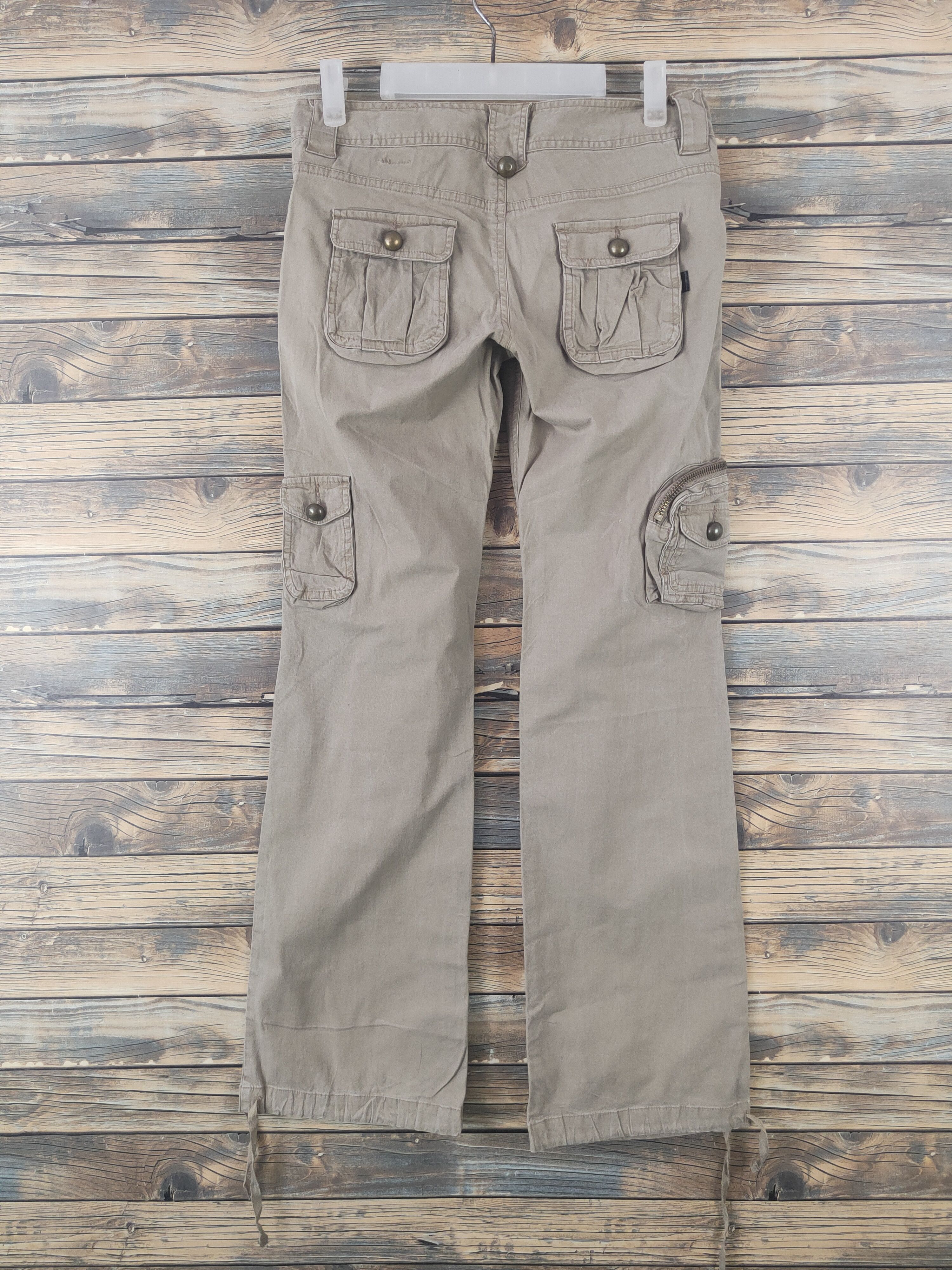 Japanese Brand DL Kissmark Beige Multipocket Utility Cargo Pants #2044 Size 28" / US 6 / IT 42 - 7 Thumbnail