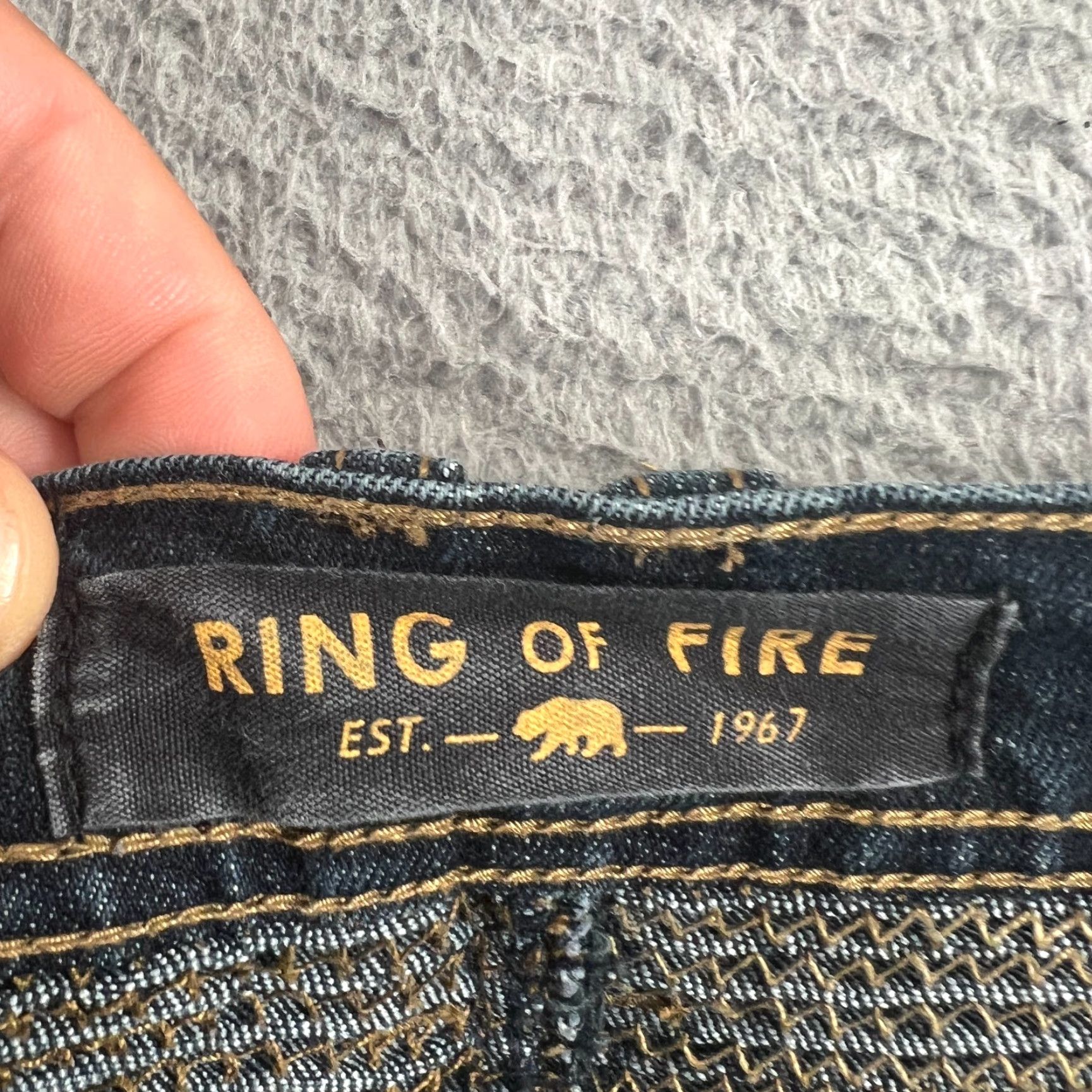 Ring Of Fire RING OF FIRE Slim Skinny Jeans Mens 34x33 Dark Blue Denim Pants Size US 34 / EU 50 - 5 Thumbnail
