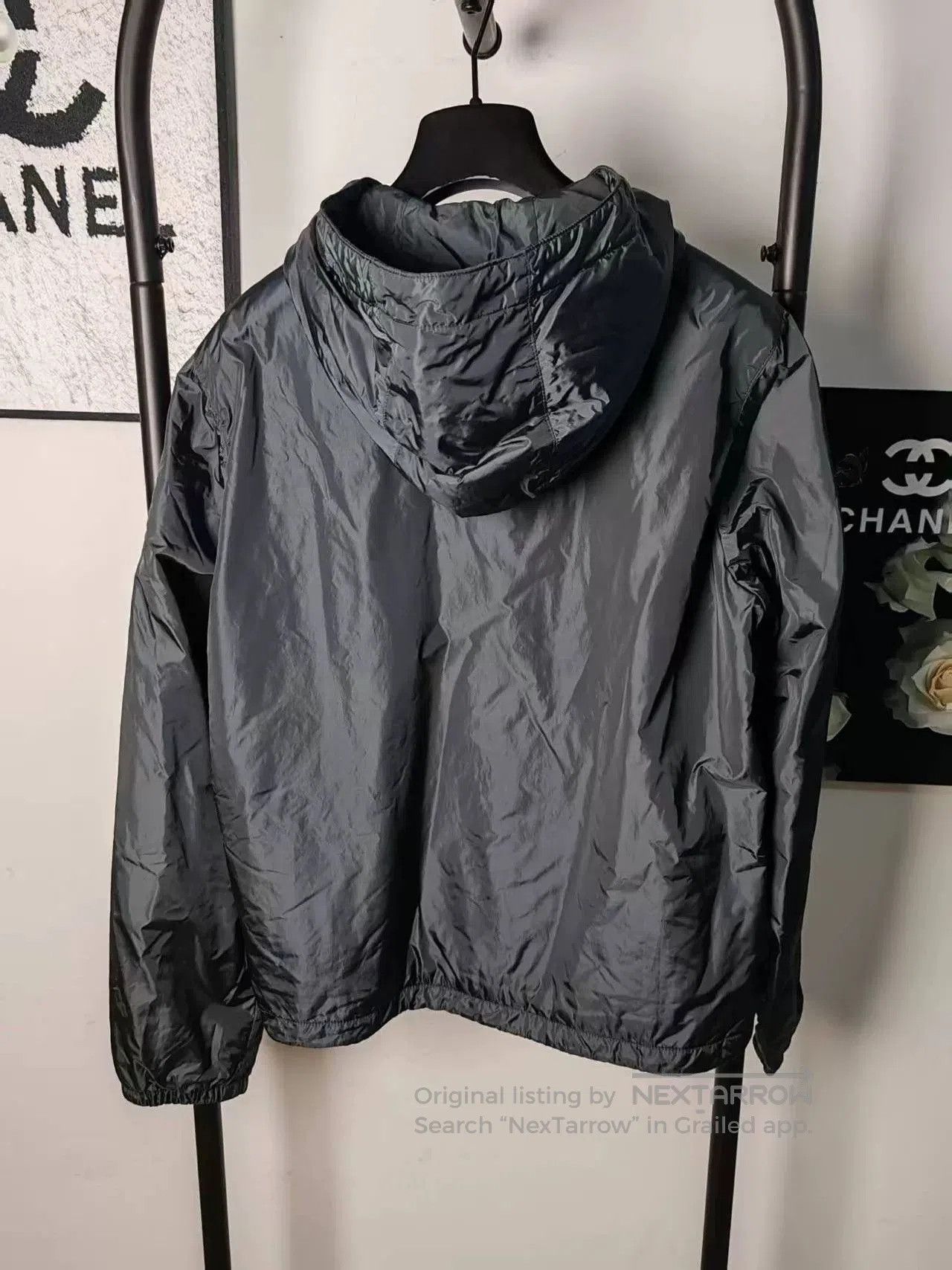 Prada Prada Black Cotton Jacket with Metal Logo. Size US M / EU 48-50 / 2 - 2 Thumbnail