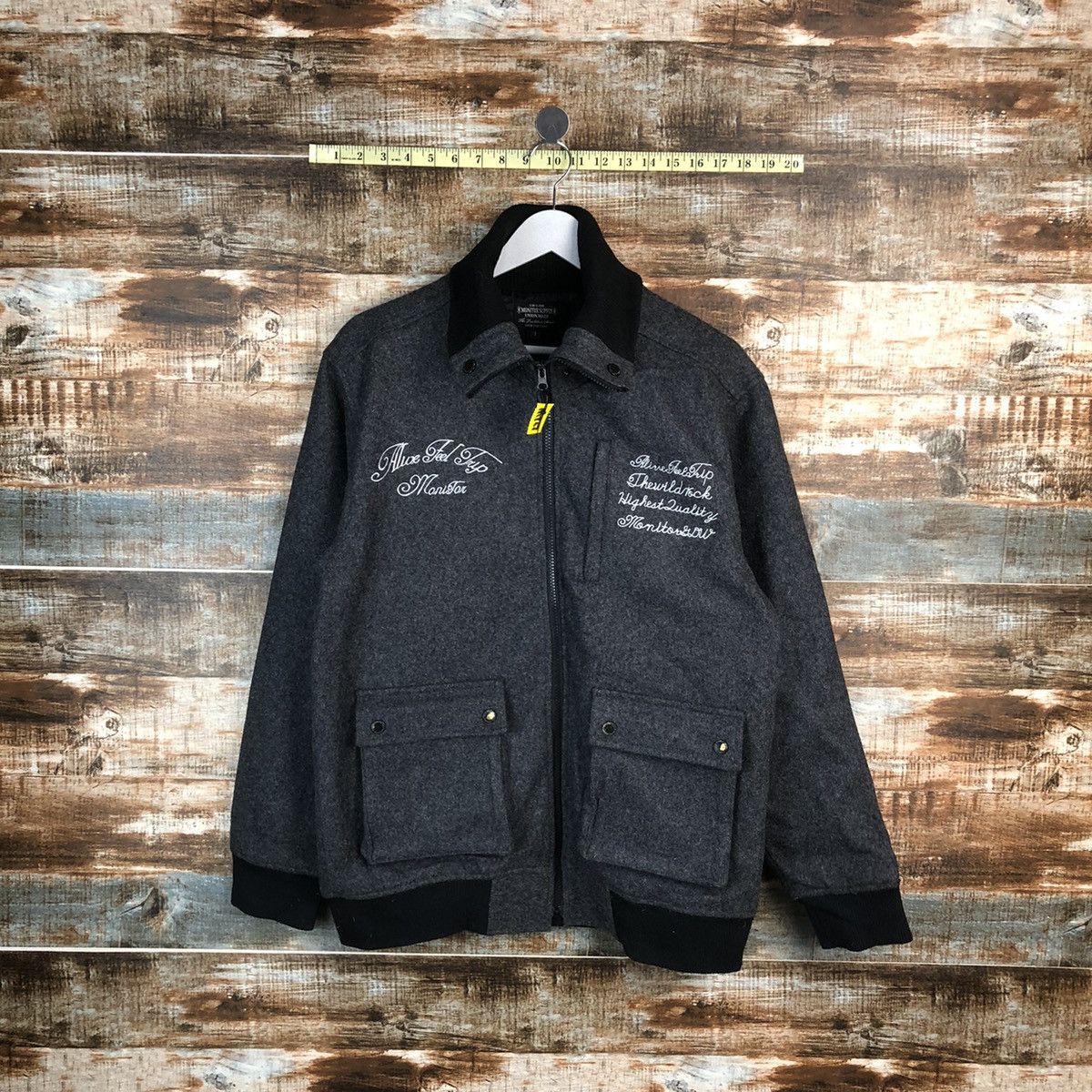 Japanese Brand Monitor Supply punk Black Bombers Jacket #A1767 Size US M / EU 48-50 / 2 - 1 Thumbnail