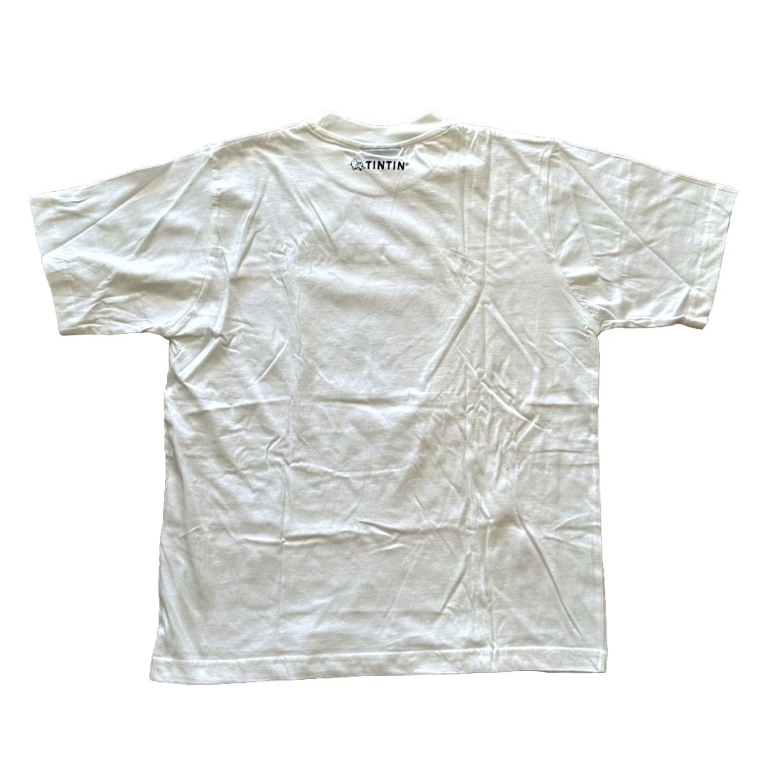 Vintage VINTAGE TinTin 90s T-Shirt M Men White Cotton Graphic Print Logo Crew Neck Short Sleeve TinTin In Tibet Style - Mens Size US M / EU 48-50 / 2 - 4 Thumbnail