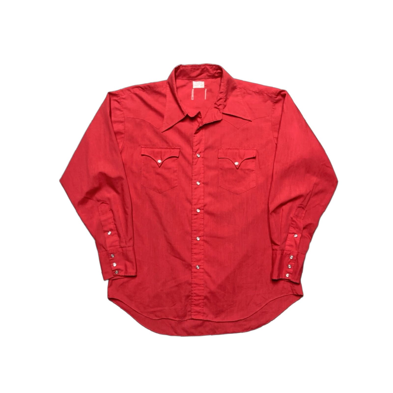 Vintage VINTAGE Pearl snap western shirt long sleeve extra long tails red dagger large Shirt Mens L Red western long sleeve snap Size US L / EU 52-54 / 3 - 1 Thumbnail