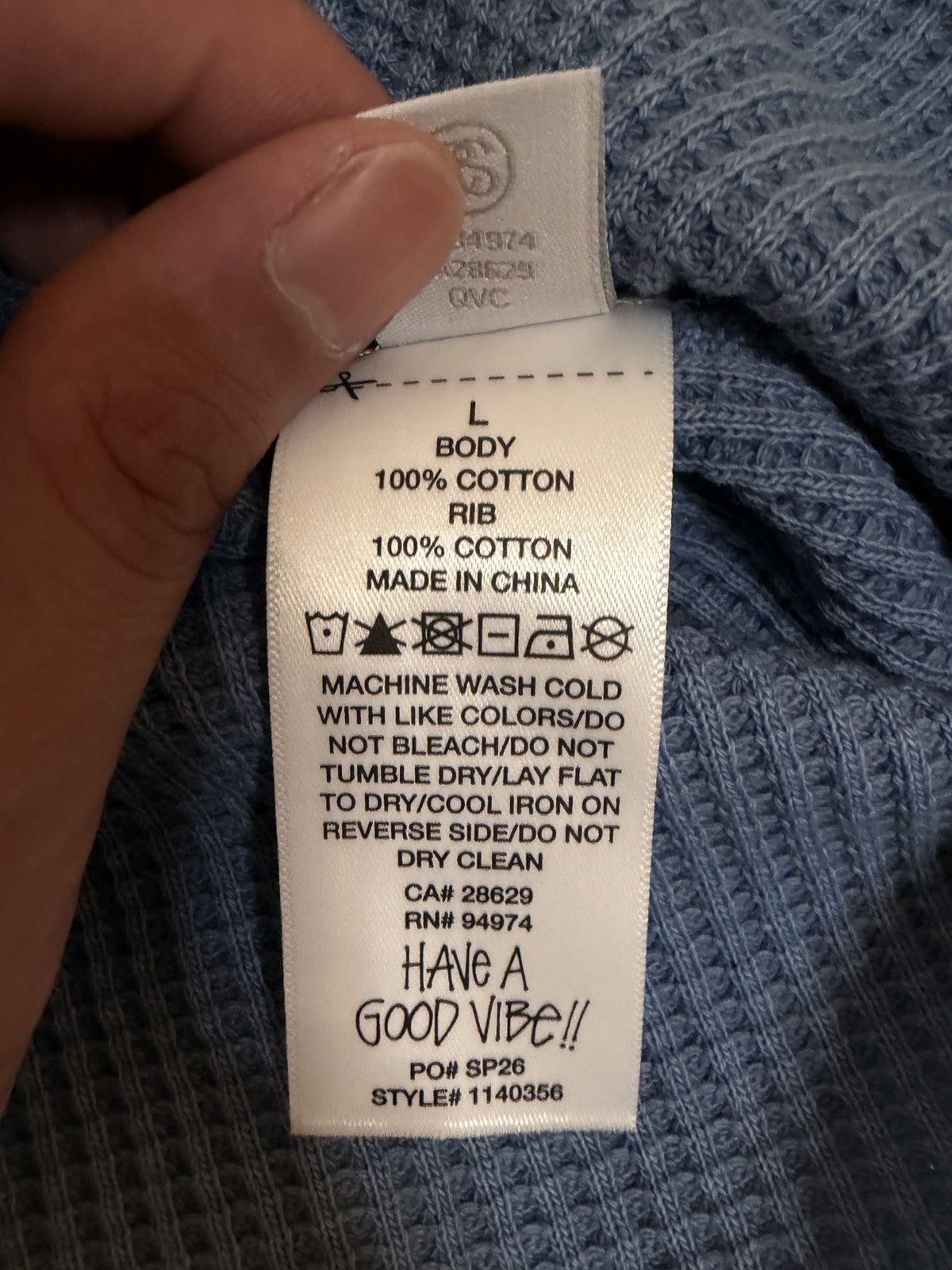 Stussy BNWT Stüssy NY Chapter Exclusive Thermal L/S - Blue Size US L / EU 52-54 / 3 - 4 Thumbnail