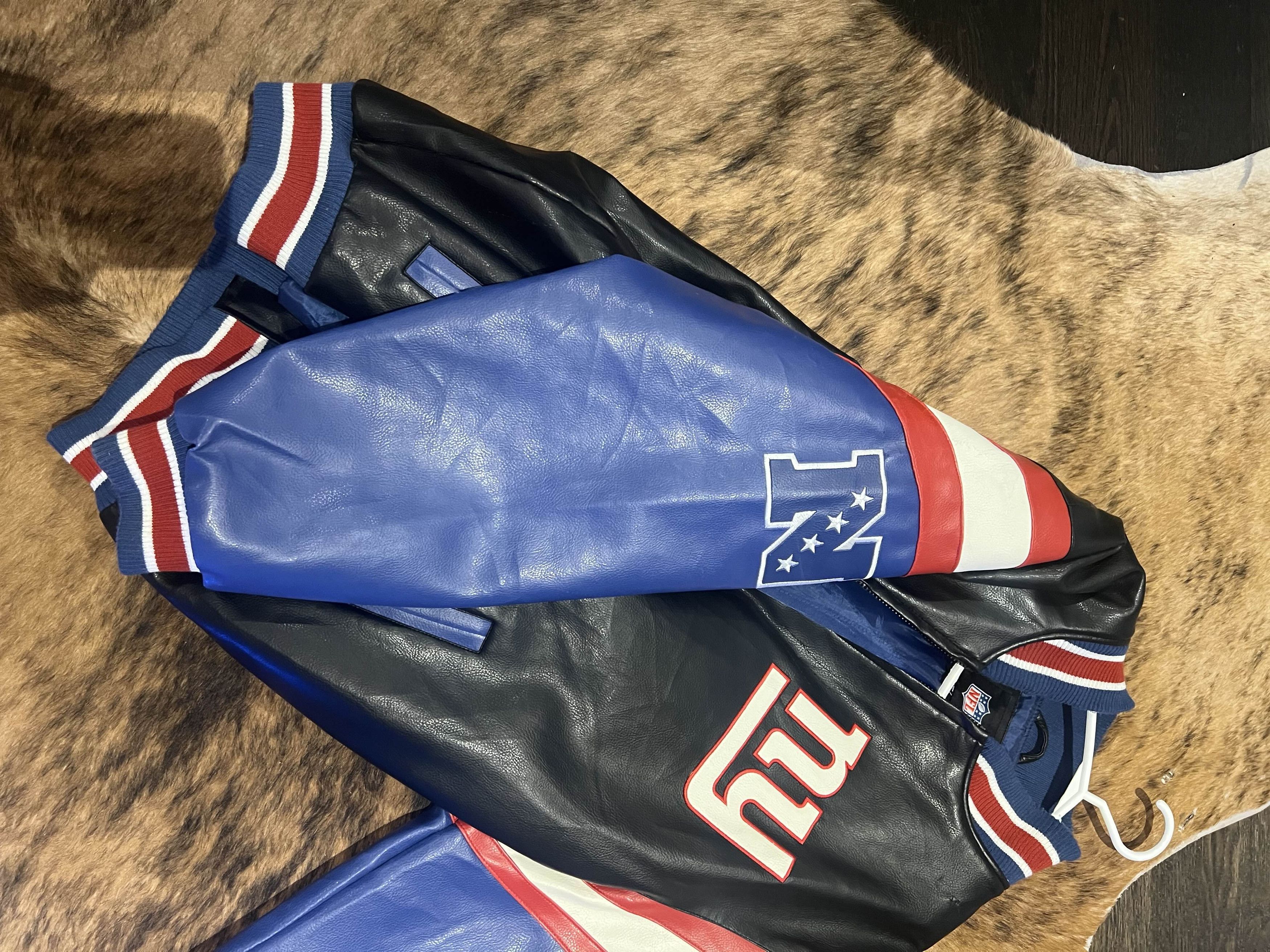NFL Official Licensed New York Giants Leather Jacket Size US XXL / EU 58 / 5 - 4 Thumbnail