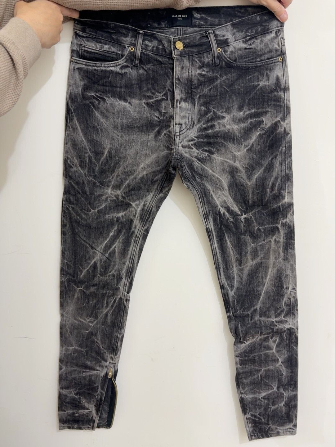 Fear of God Fear of God Black Wave Denim Pants Size US 32 / EU 48 - 1 Thumbnail