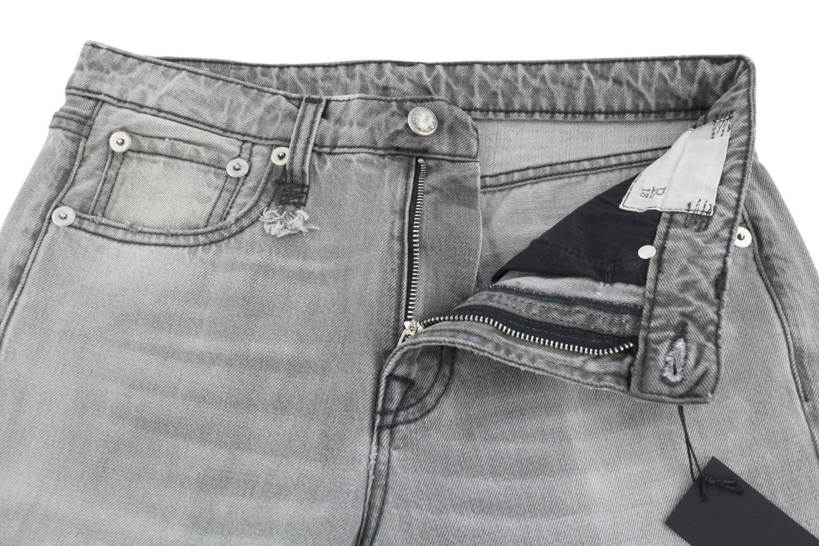 R13 JOAN CROPPED FLARE 27 Ashen Black Jeans 90039 Size 27" / US 4 / IT 40 - 4 Thumbnail