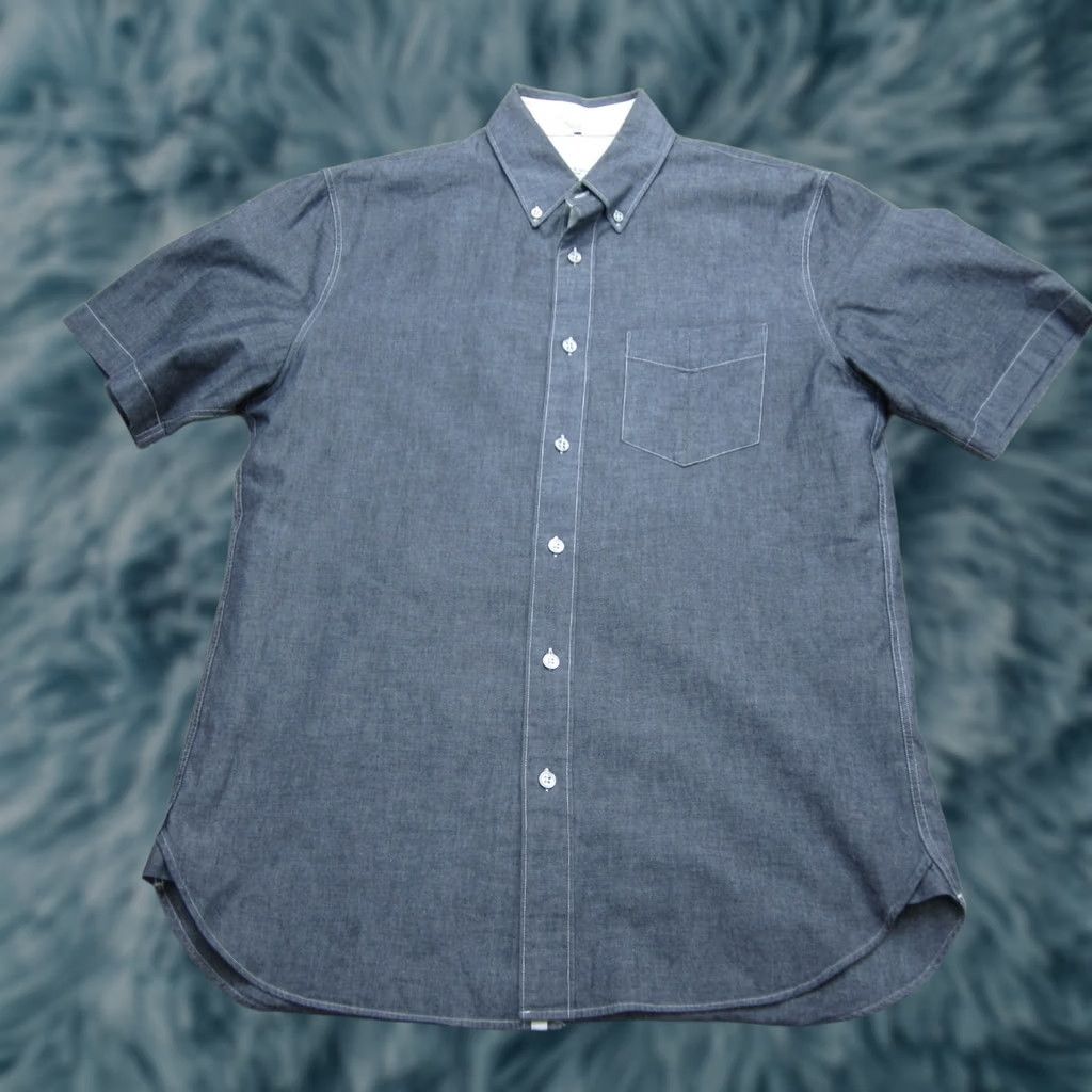 Rag & Bone Rag & Bone Shirt Mens S Gray Button Up Work Standard Issue Pocket Casual Preppy Size US S / EU 44-46 / 1 - 1 Thumbnail