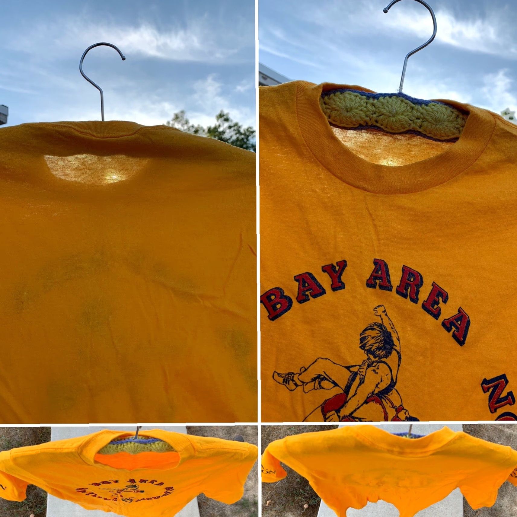 Champion VINTAGE BAWA Champion Bay Area Wrestling Association t shirt Shirt XS S Yellow 80s Sports Men Size US S / EU 44-46 / 1 - 3 Thumbnail