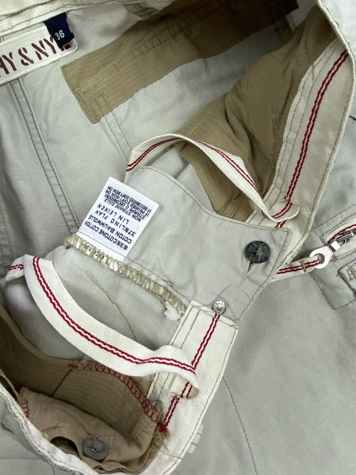 Japanese Brand × Vintage Murphy & Nye beige Parashute Outdoor Pants Maharishi Style Size 25" / US 0 / IT 36 - 10 Thumbnail