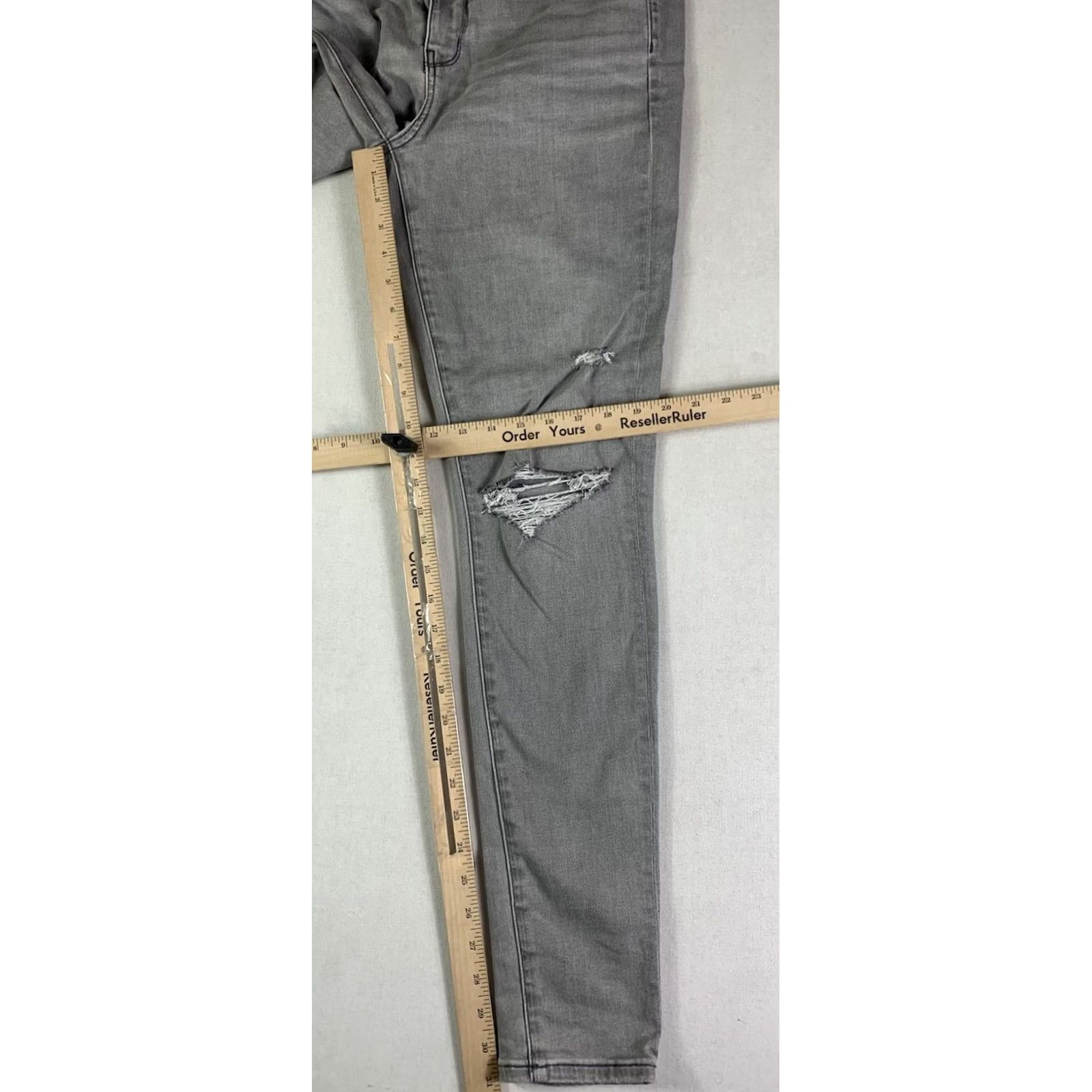 American Eagle Outfitters VINTAGE American Eagle Jegging Gray Hi-Rise Next Level Stretch Size 10 Long (Fit 32x31) Womens Size 24" / US 00 / IT 34 - 5 Thumbnail