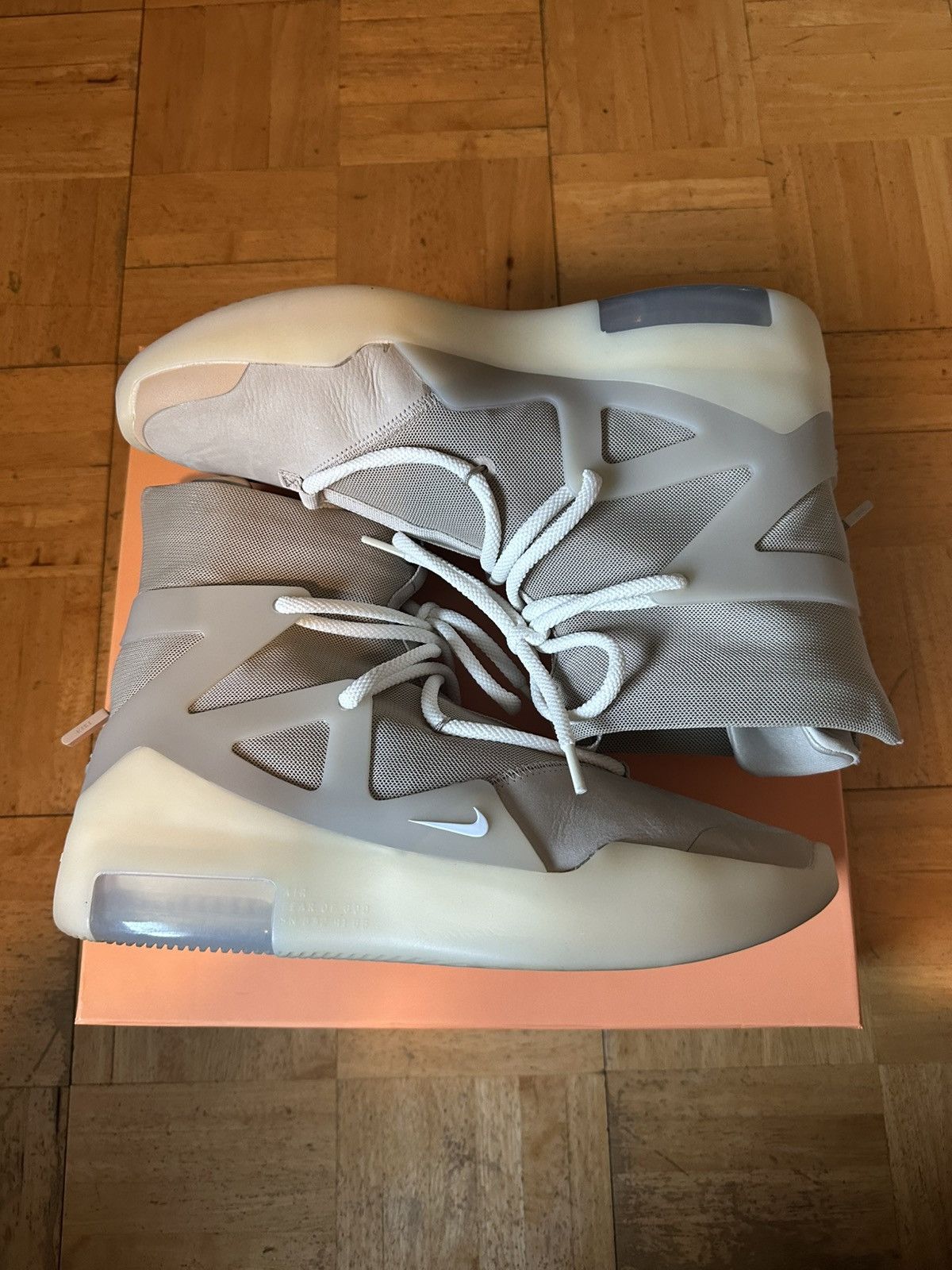 Size 10.5 - Nike Air Fear Of God 1 Oatmeal FEAR OF GOD 1 OATMEAL REVIEW + ON FOOT!!! - YouTube main image 4