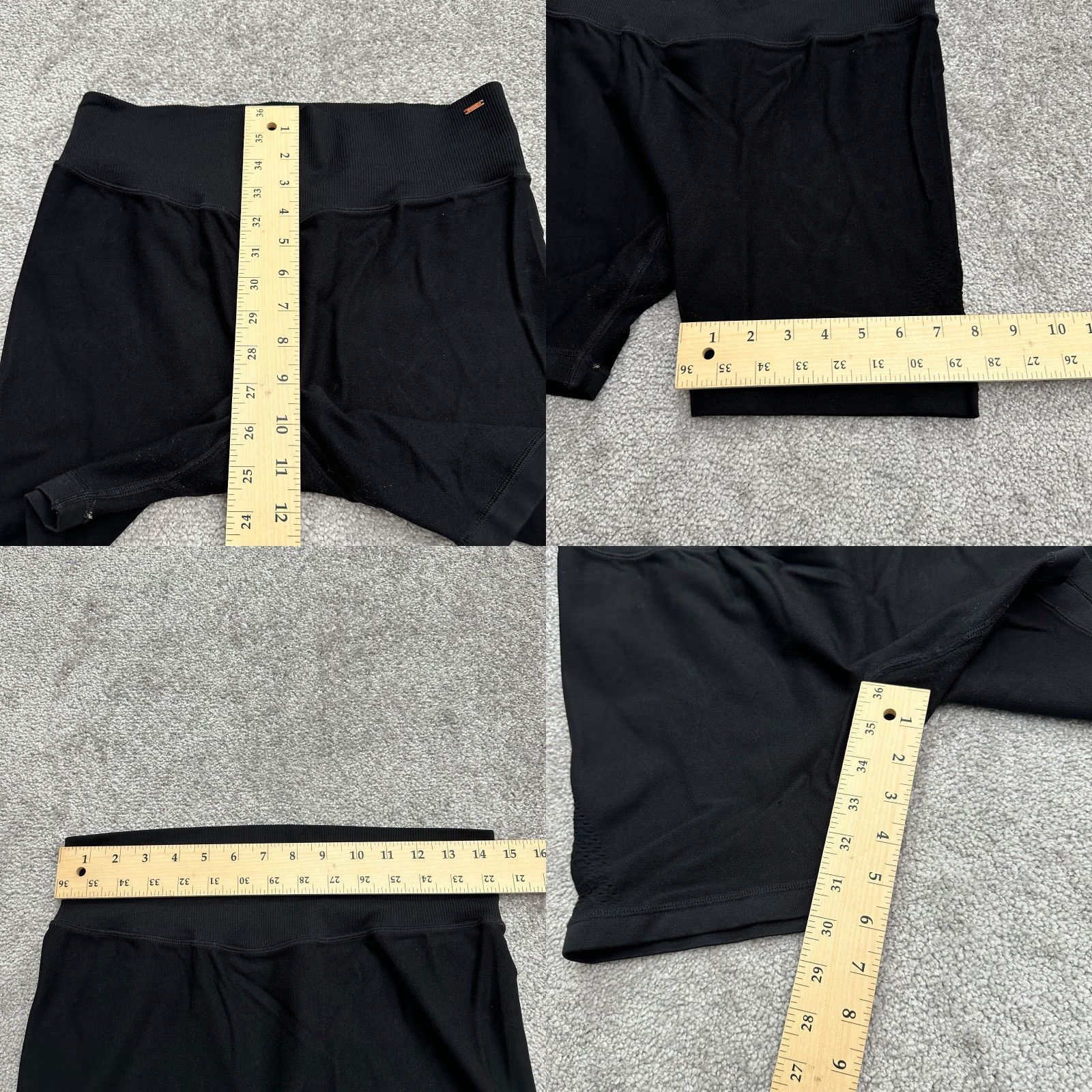 Pinko Pink Sport Shorts Womens Large Black Compression Active Biker Yoga Run Gym 29x6 Size 36" / US 14 / IT 50 - 8 Thumbnail
