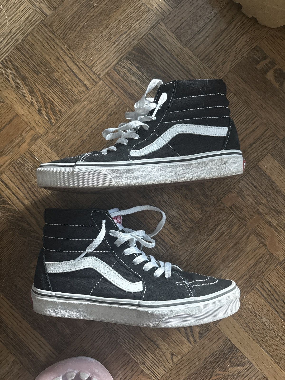 Vans Vans Sk8-Hi Black White High-Top Sneakers Size US 6.5 / EU 39-40 - 2 Thumbnail