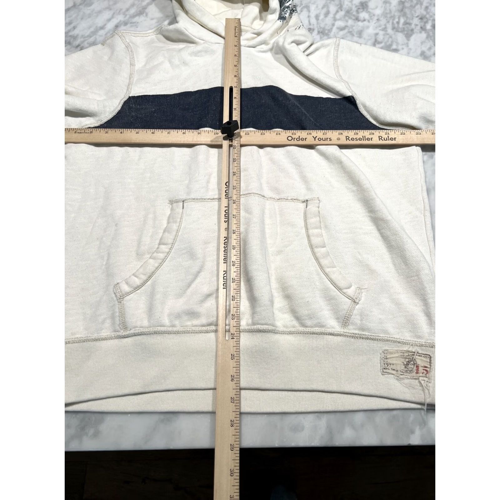 American Eagle Outfitters American Eagle Outfitters Hoodie Mens Large Eagle On Hood Graphic Print Pullover Beige Size US L / EU 52-54 / 3 - 7 Thumbnail