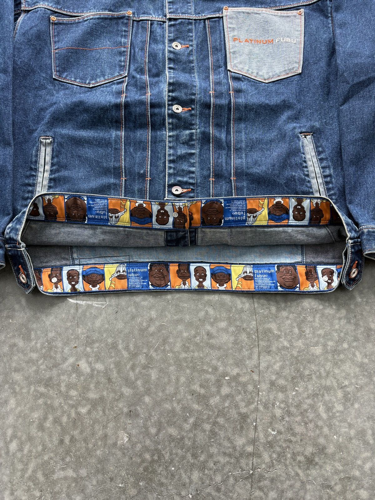 Fubu Vintage Y2K Platinum Fubu Russell vs Rudy Denim Jacket Size US XXL / EU 58 / 5 - 12 Thumbnail
