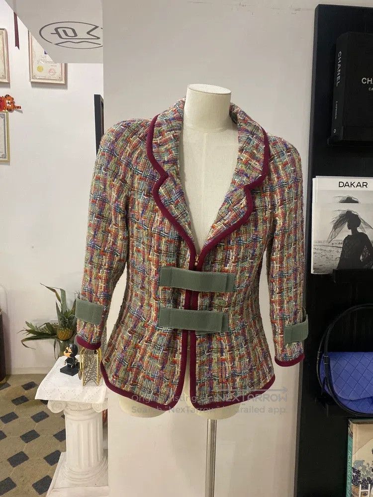 Chanel Chanel Data centre colour plaid Velcro zipper jacket Size XS / US 0-2 / IT 36-38 - 1 Thumbnail