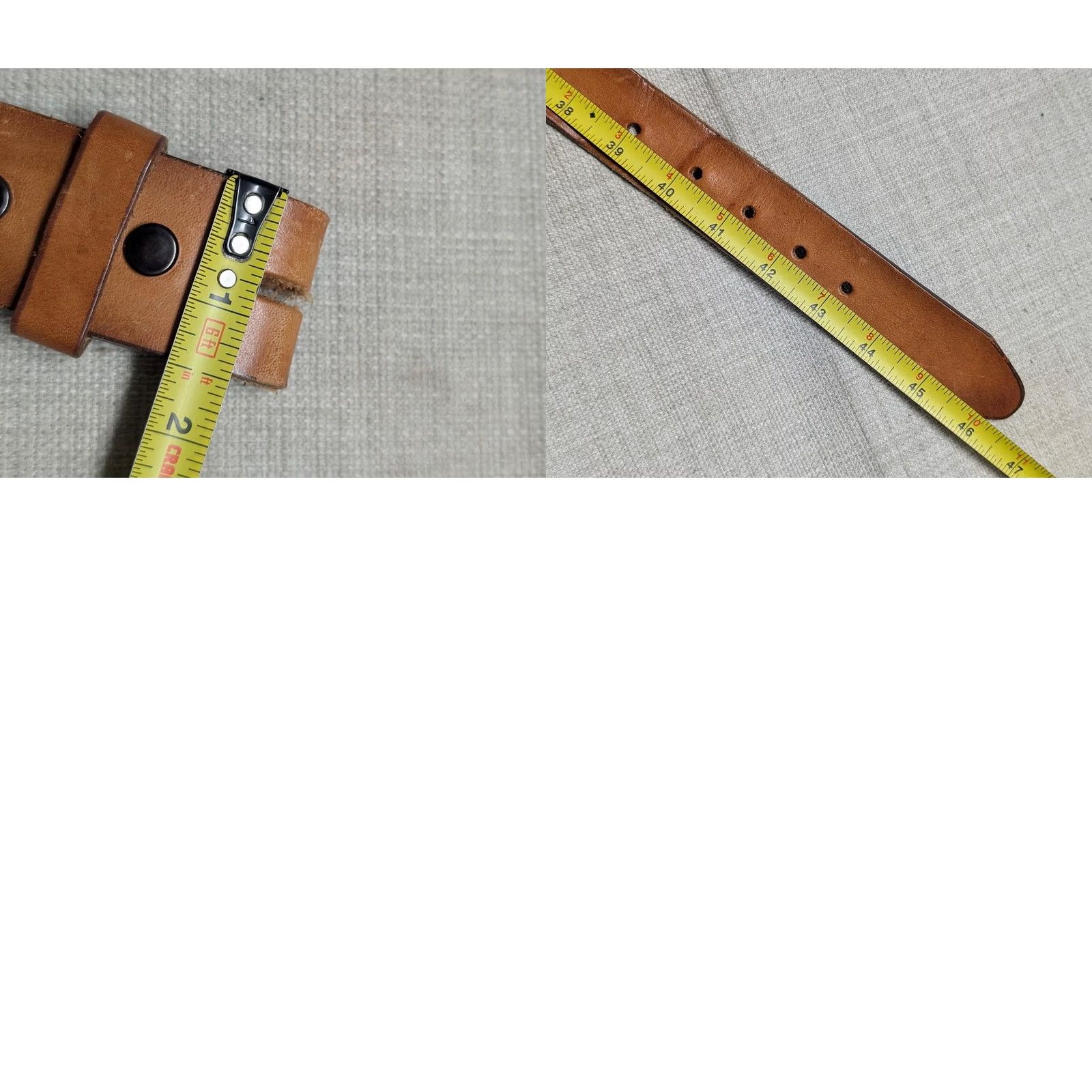 Vintage VINTAGE hand crafted brown leather tooled western belt Eagle 40 Men belts XS? Size 40 - 9 Thumbnail