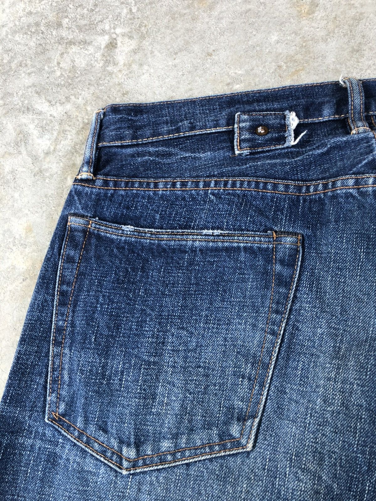 RRL Ralph Lauren Vintage Double RL 081 Selvedge Denim Buckle Back Distressed Size US 34 / EU 50 - 15 Thumbnail