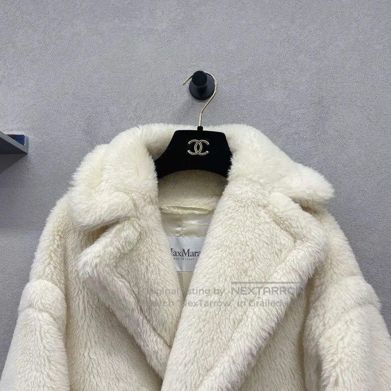 Max Mara Max Mara Teddy Bear White Long Collar Coat Size XS / US 0-2 / IT 36-38 - 4 Thumbnail