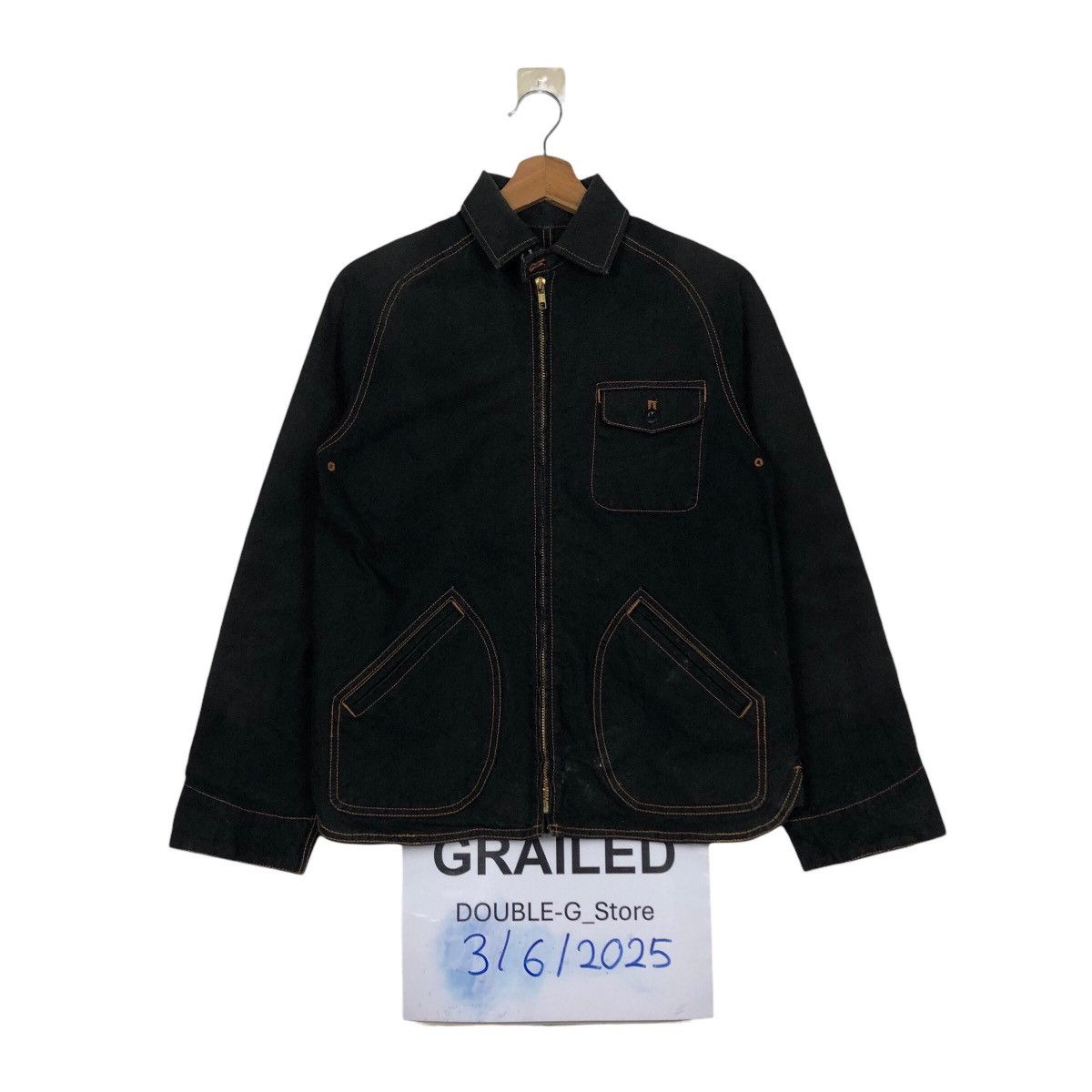 Japanese Brand United Arrows Pink Label Black Zip Workwear Jacket Size US S / EU 44-46 / 1 - 1 Thumbnail