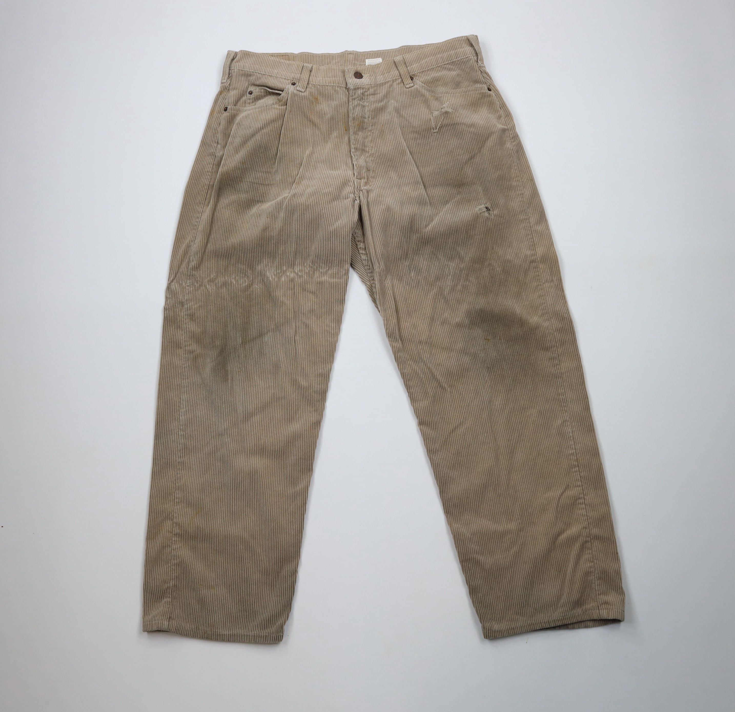 Levi's × Vintage Vintage 90s Levis 565 Loose Fit Wide Leg Corduroy Pants USA Size US 36 / EU 52 - 1 Thumbnail