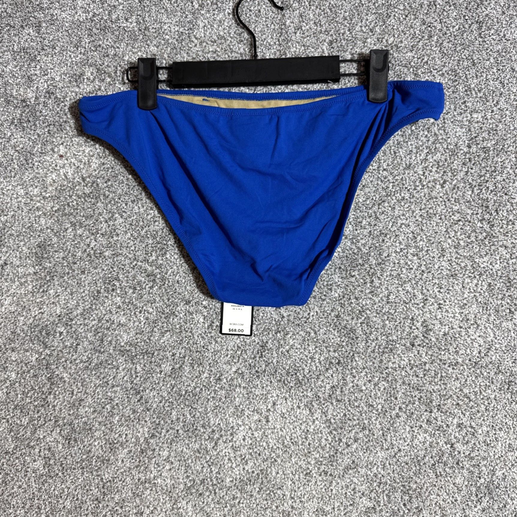 Bcbgmaxazria BCBGMAXAZRIA Bikini Bottom Women Large Buckle Minimalist Swimwear Y2K Style Blue Nylon Spandex Size 36" / US 14 / IT 50 - 5 Thumbnail