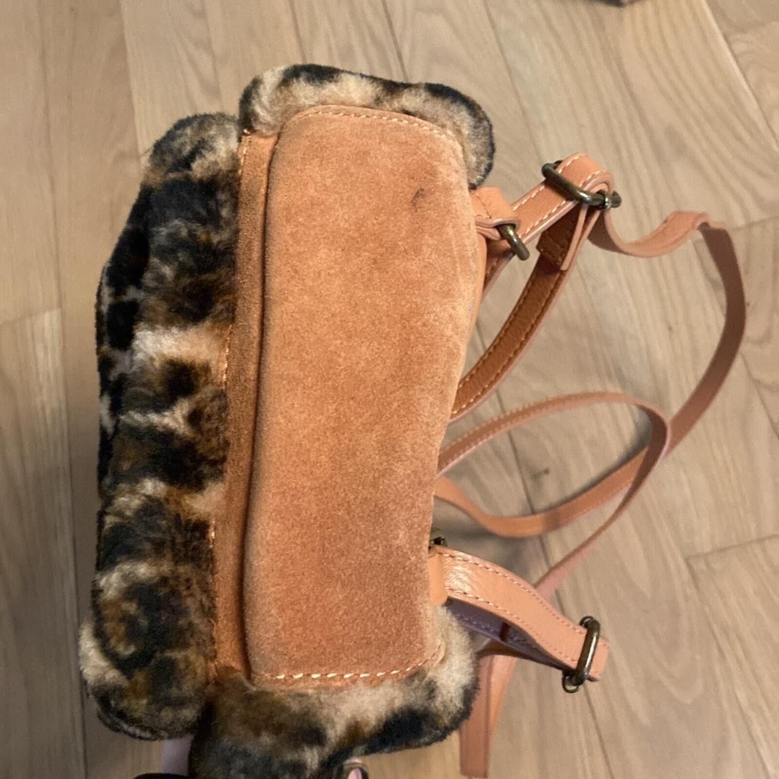 Ugg UGG Leopard Faux Fur Mini Backpack in Chestnut/Tan Size ONE SIZE - 5 Thumbnail