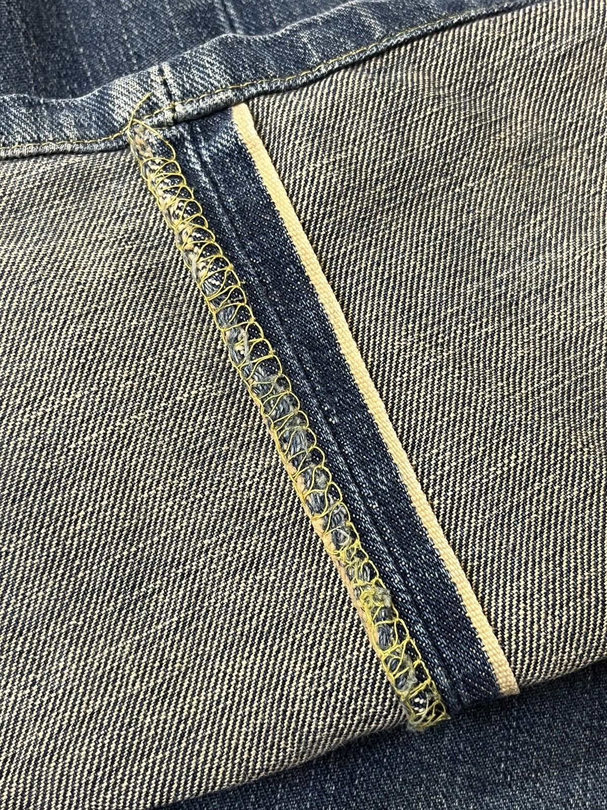 Lee VINTAGE LEE RIDERS REPRO 50s RIPPED HALF SELVEDGE DENIM Size US 35 - 15 Thumbnail