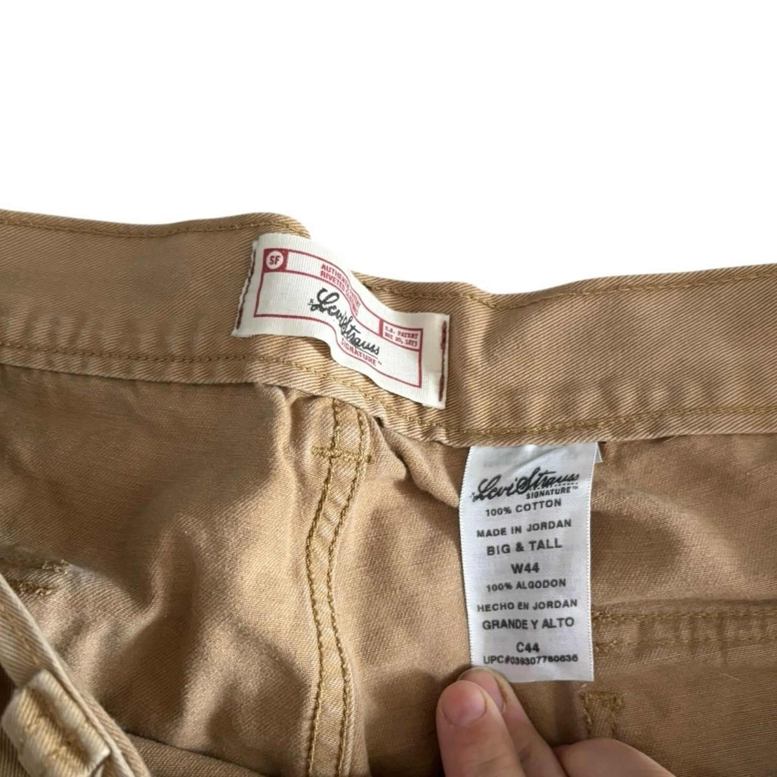 Levi's Levis Mens 44 B&T Faded Baggy Fit Cargo Shorts| Beige Size US 44 / EU 60 - 3 Thumbnail