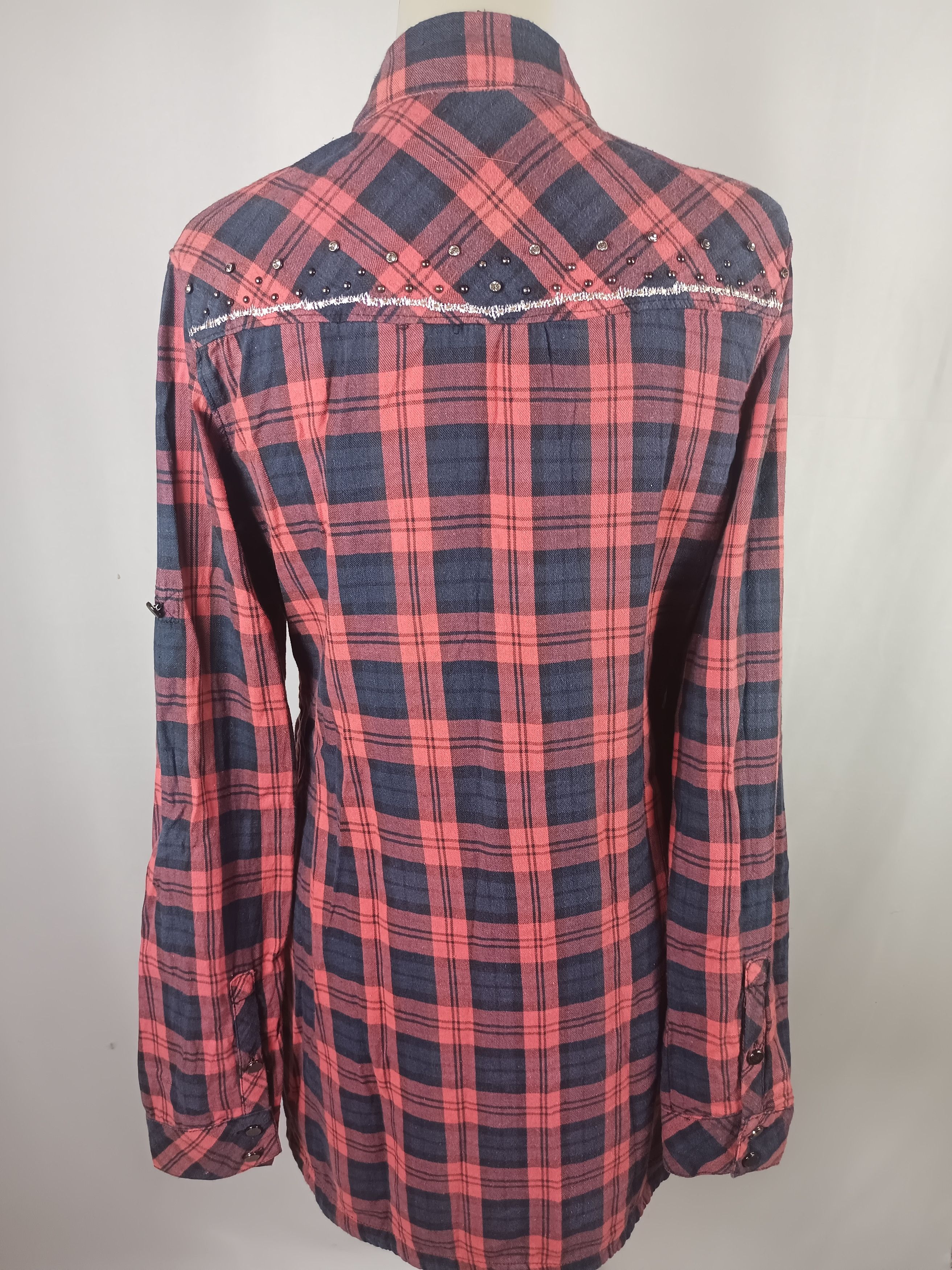 Japanese Brand × Le Grande Bleu (L.G.B.) × Miss Me Miss Me Since2001 Tartan Sequine Button Ups Shirt lgb Style Size M / US 6-8 / IT 42-44 - 16 Thumbnail