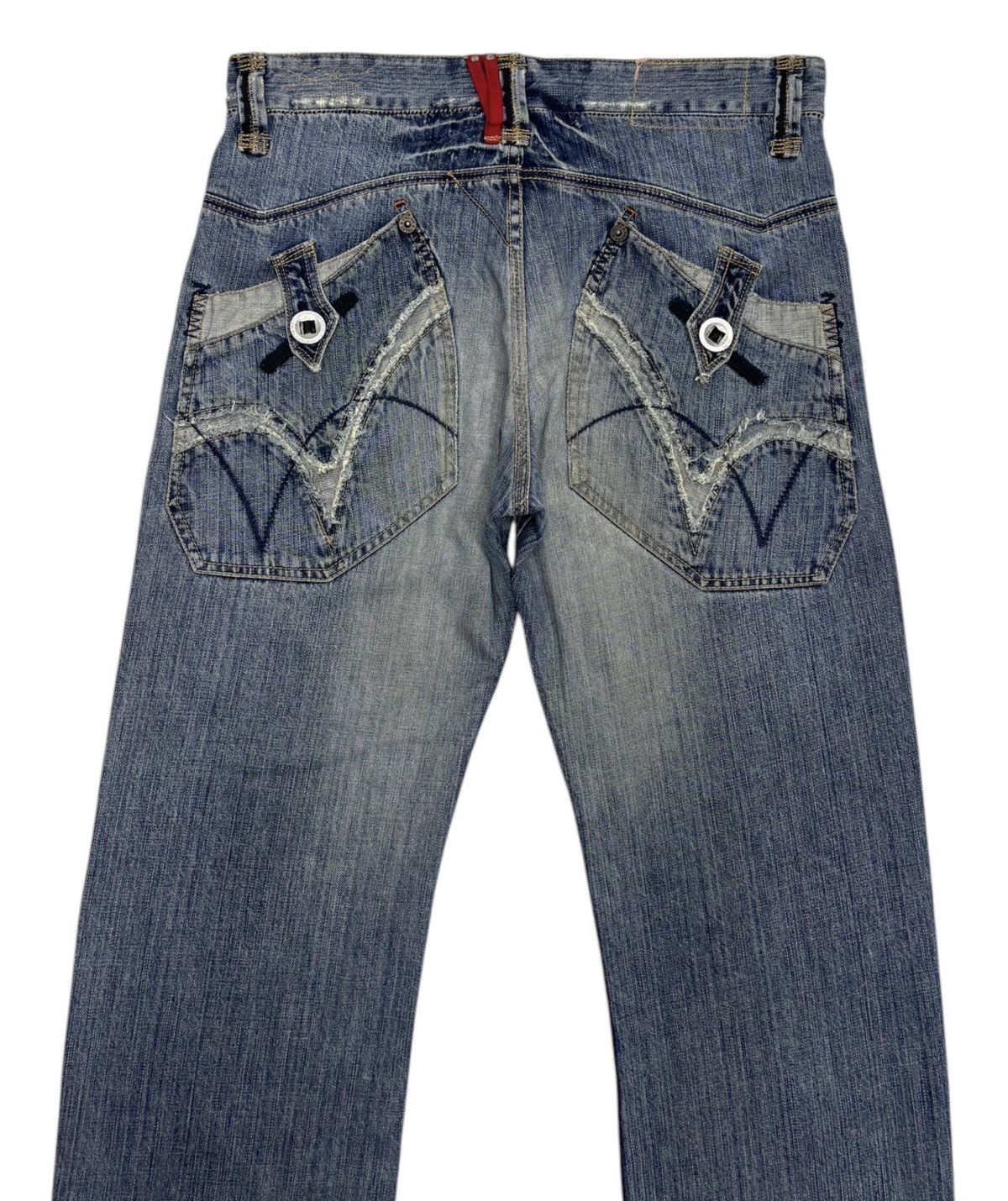 If Six Was Nine 🔥RARE TOUGH JEANS SMITH BAGGY JEANS DISTRESSED DENIM Size US 36 / EU 52 - 3 Thumbnail