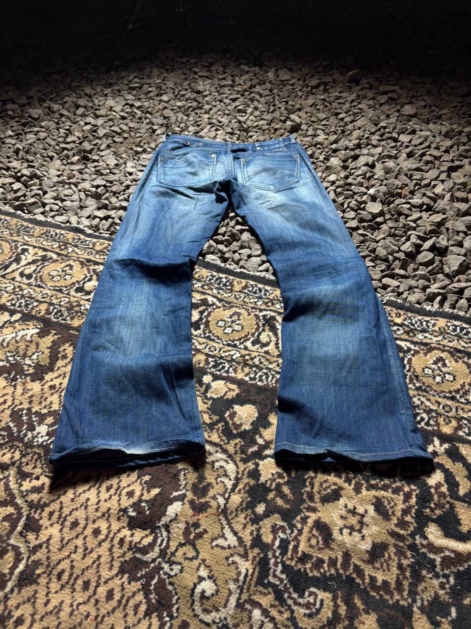 Pre-owned Hysteric Glamour X If Six Was Nine Flared G-star Ifsixwasnine Junya Lgb Vibe Vintage Jeans In Blue