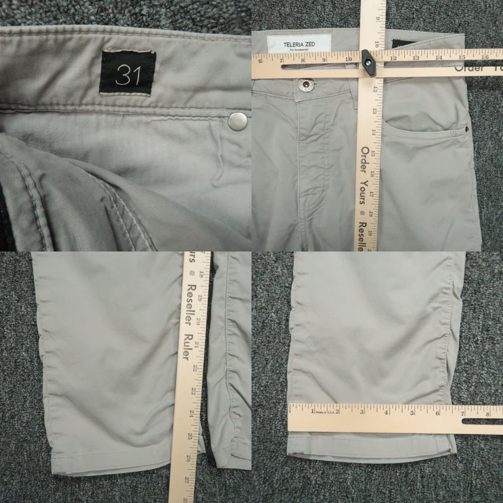 Vintage Teleria Zed Pants Men 30x26 Gray 5 Pocket Trouser Indigozed Cobra 19 Italy - 5-Pocket | Chino | Gray | Men’s Pants Size US 30 / EU 46 - 8 Thumbnail