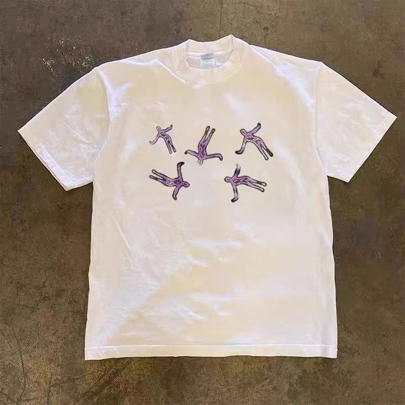 Vintage Hip Hop Campus Style Loose Casual Short Sleeve T-Shirt Size US L / EU 52-54 / 3 - 1 Thumbnail