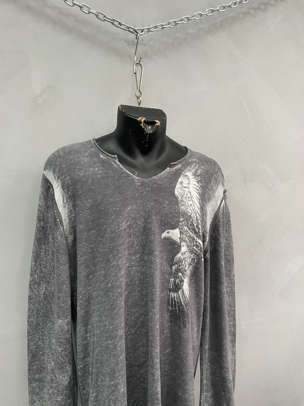Armani Exchange Armani Exchange grey eagle print Y2K washed longsleeve Size US M / EU 48-50 / 2 - 2 Thumbnail