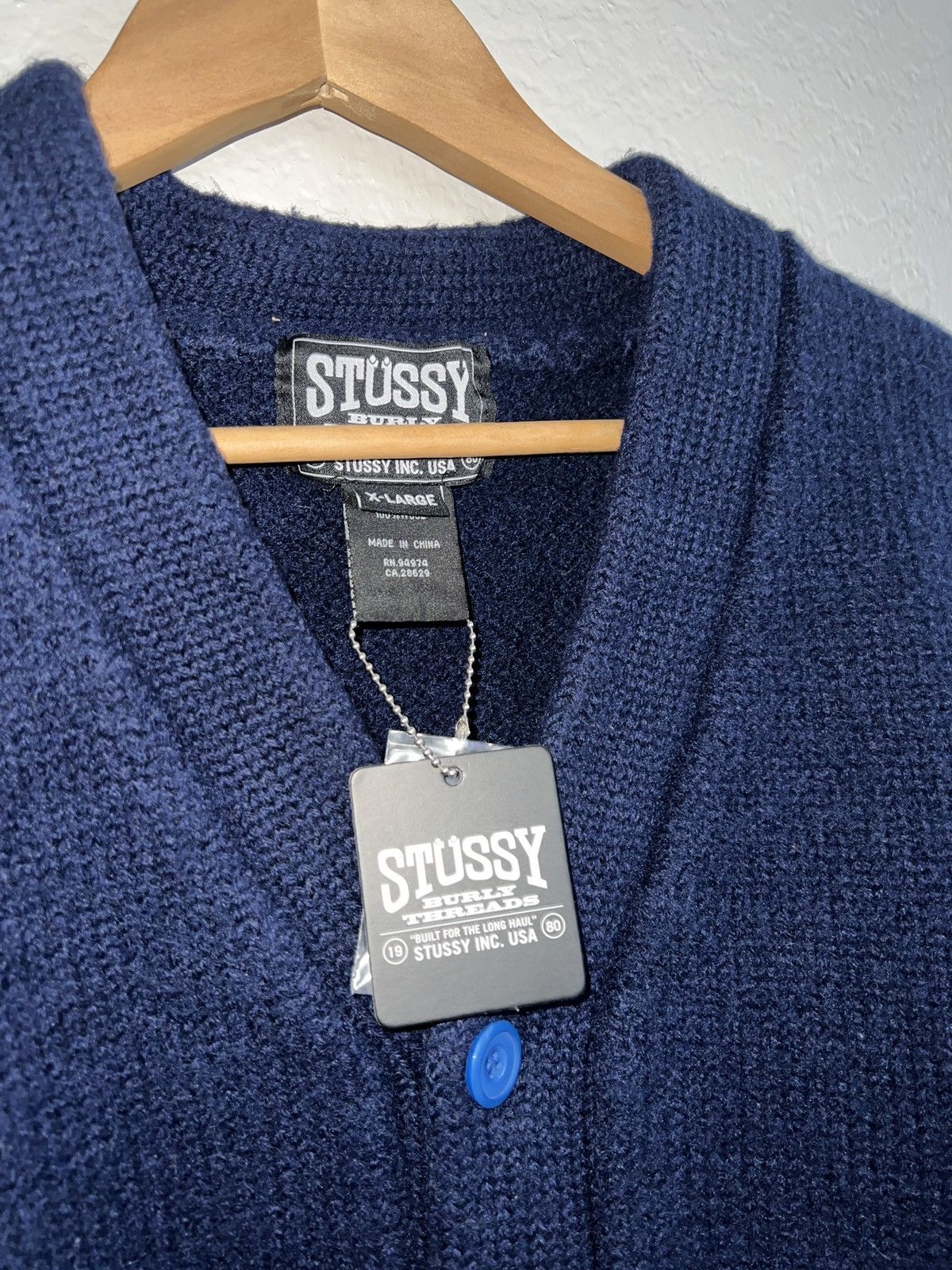 Stussy Vintage Stussy Cardigan Size US S / EU 44-46 / 1 - 1 Thumbnail
