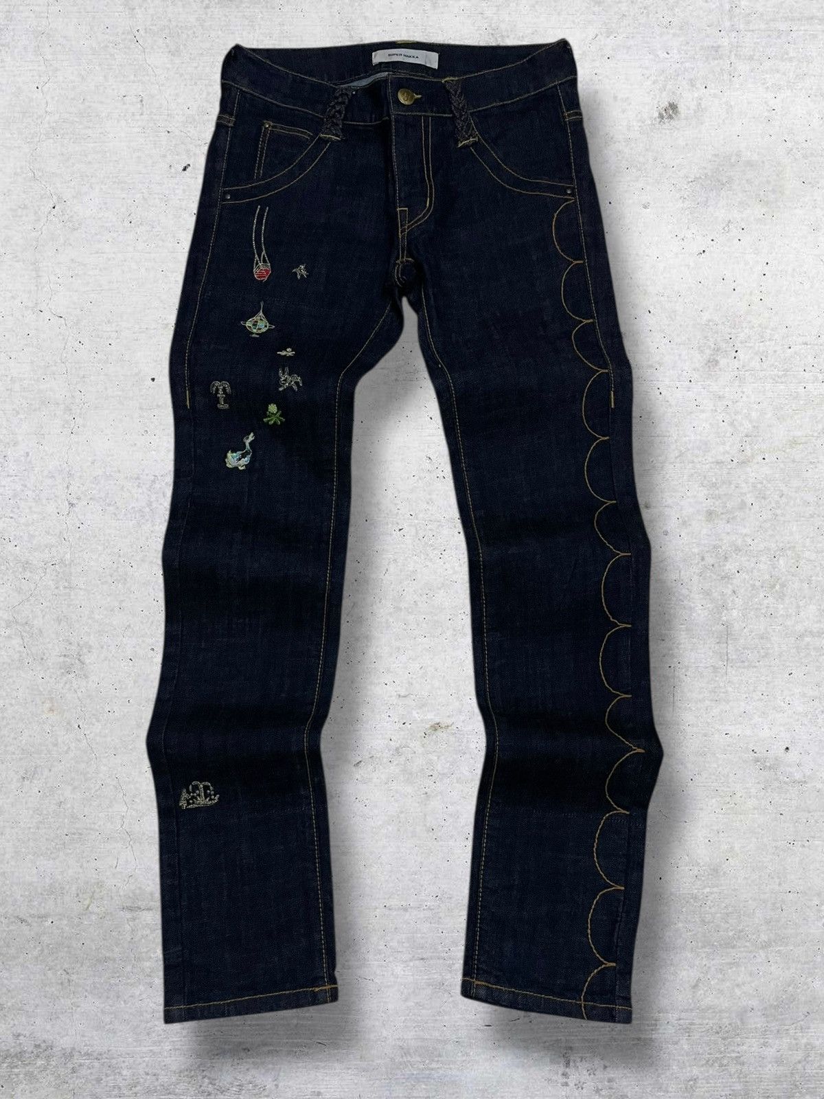 Japanese Brand VINTAGE SUPER 90S HAKKA JAPAN DESIGNER ARTISTIC ART DENIM Size US 29 - 1 Thumbnail