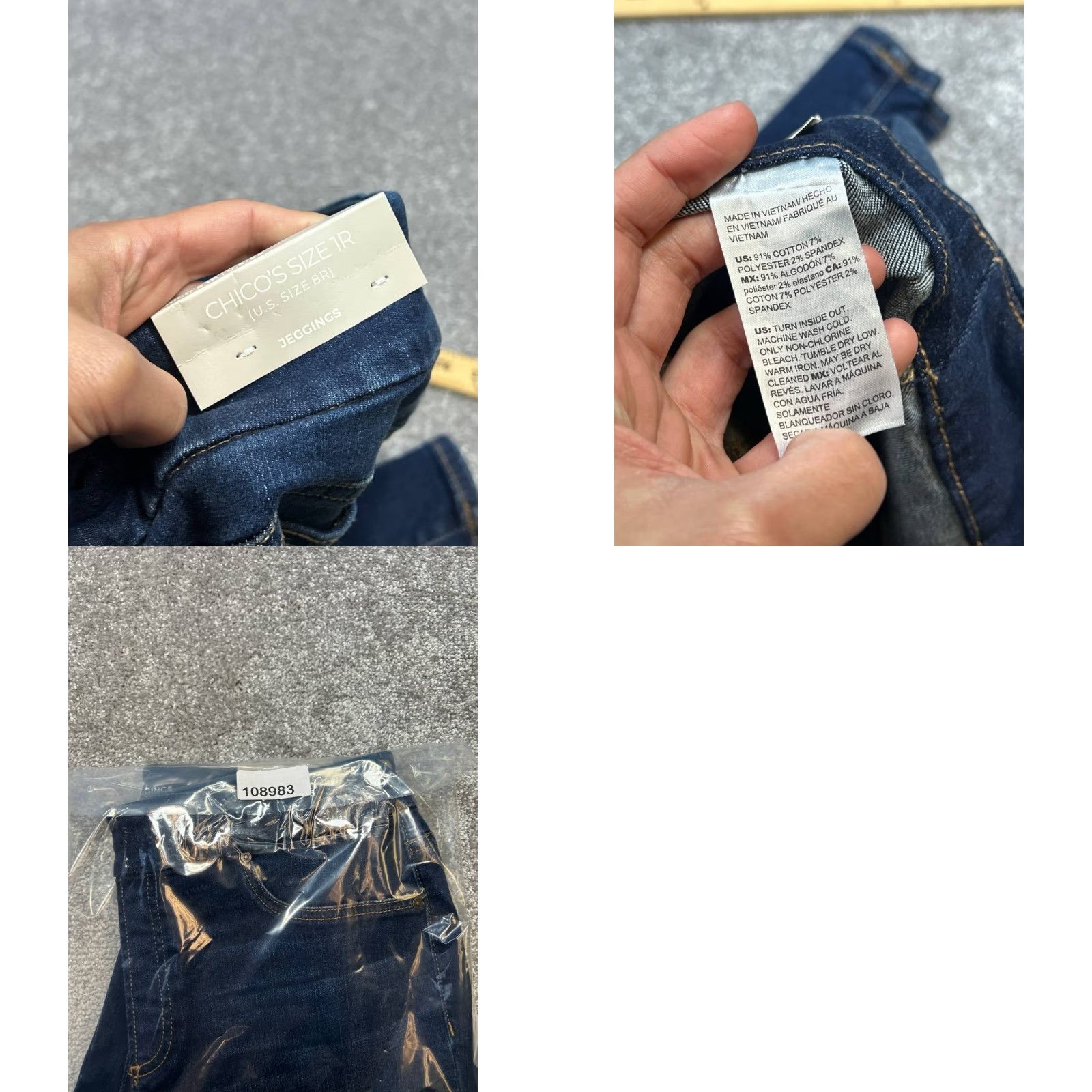 Vintage Chicos Denim Pull On Jegging Jeans Women 8 Blue Denim Cotton High Rise 32x30 New Size 30" / US 8 / IT 44 - 8 Thumbnail