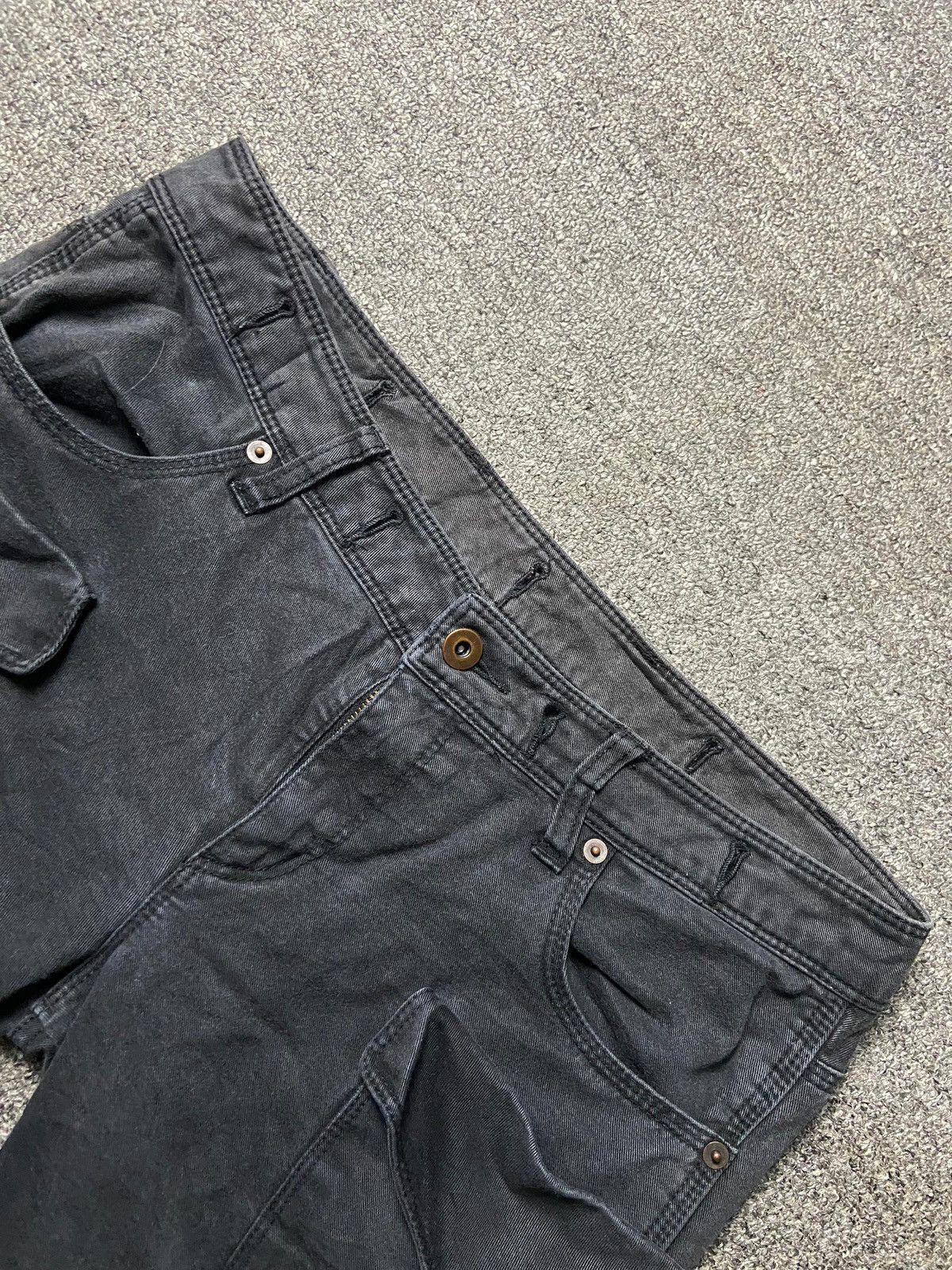 Japanese Brand Japanese Brand Black Faded Cargo Jeans Pants (162) Size US 33 - 8 Thumbnail
