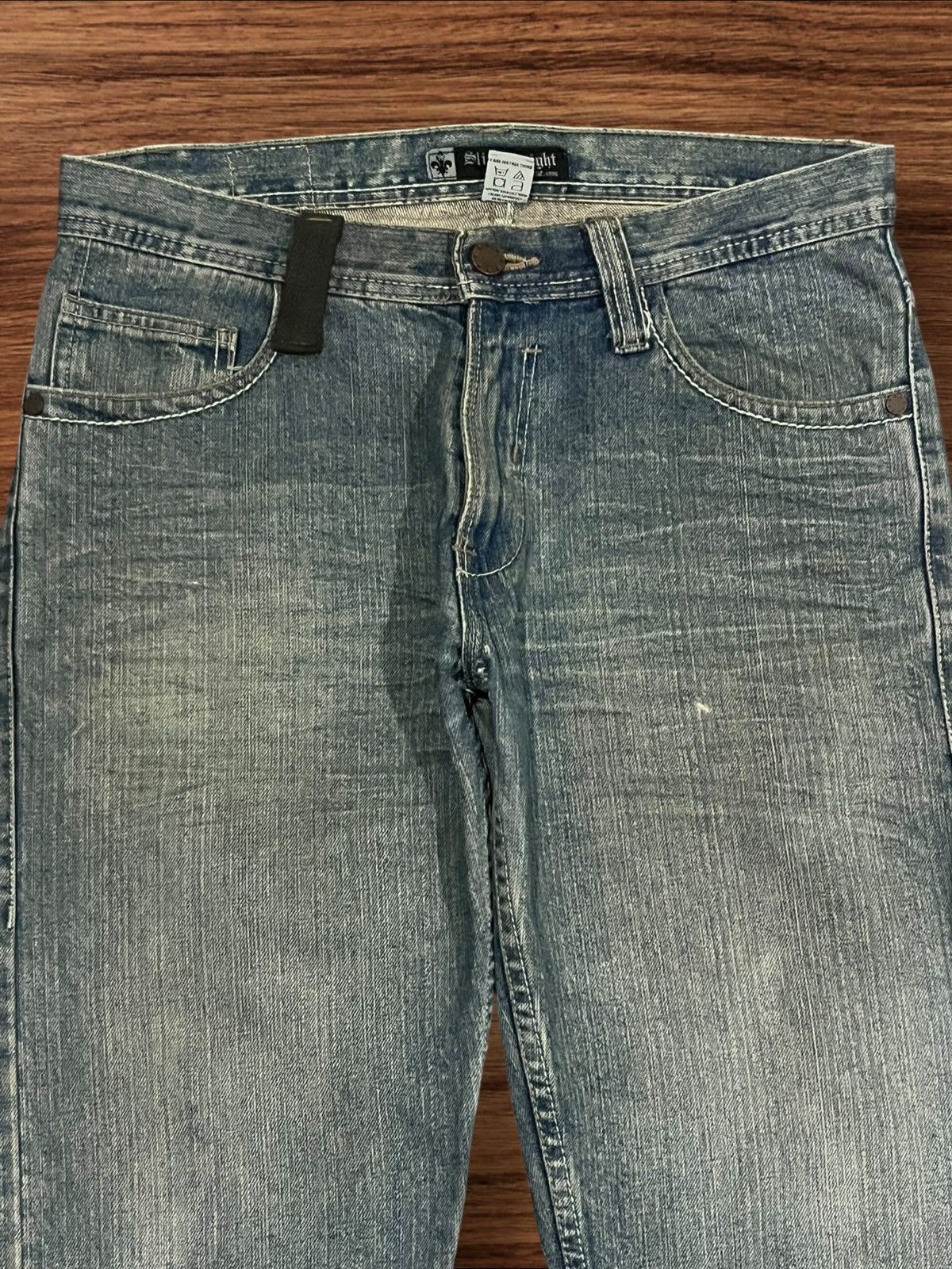 Embellish × Hysteric Glamour × Japanese Brand ⚡️Vintage⚡️Y2K Japanese Brand Rhine Stone Slim Straight Jeans Size US 32 / EU 48 - 4 Thumbnail