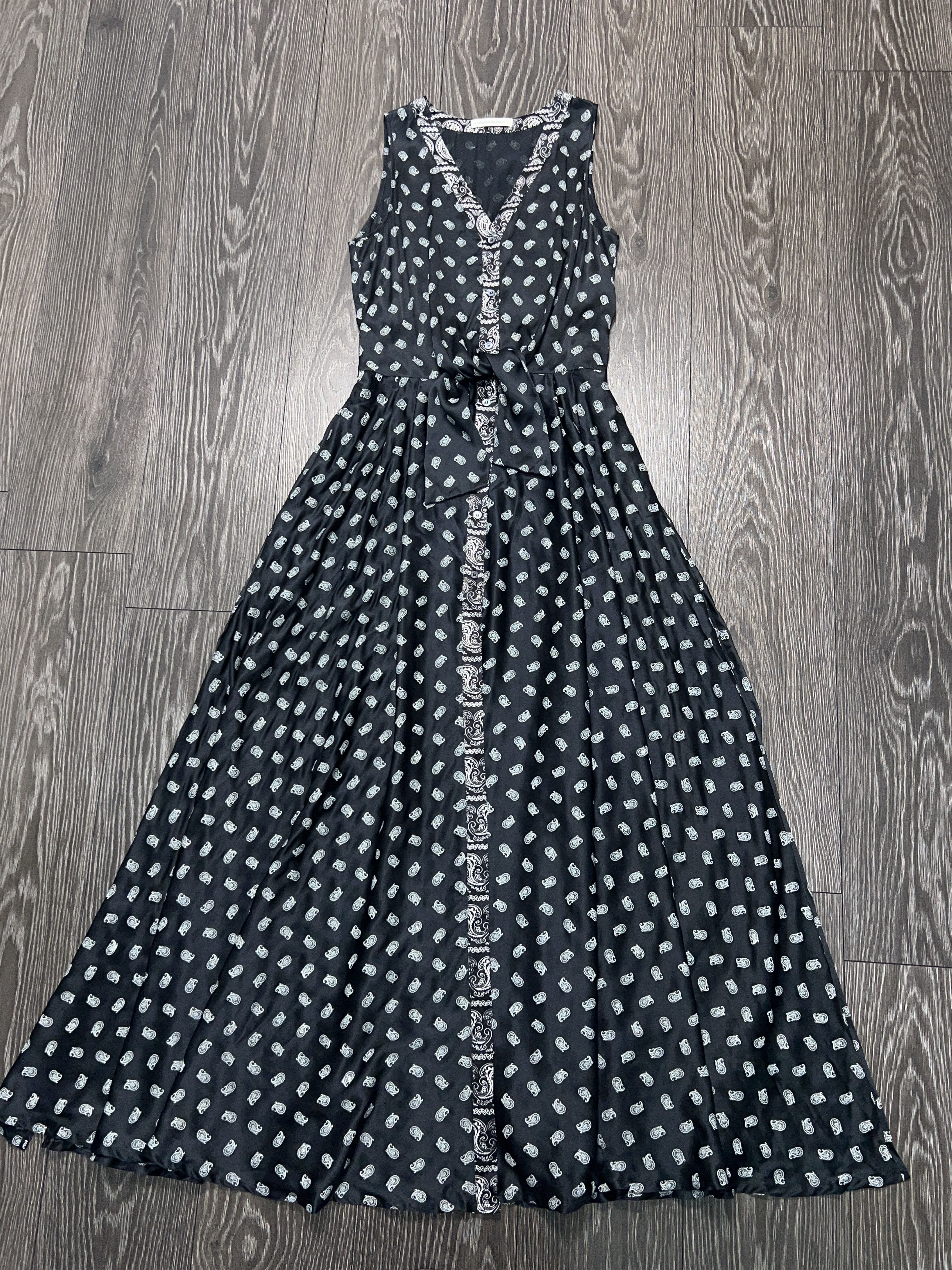 Balmain Paisley Monogram Dress Maxi Silk Sleeveless Size 30 / 44 Size M / US 6-8 / IT 42-44 - 4 Thumbnail