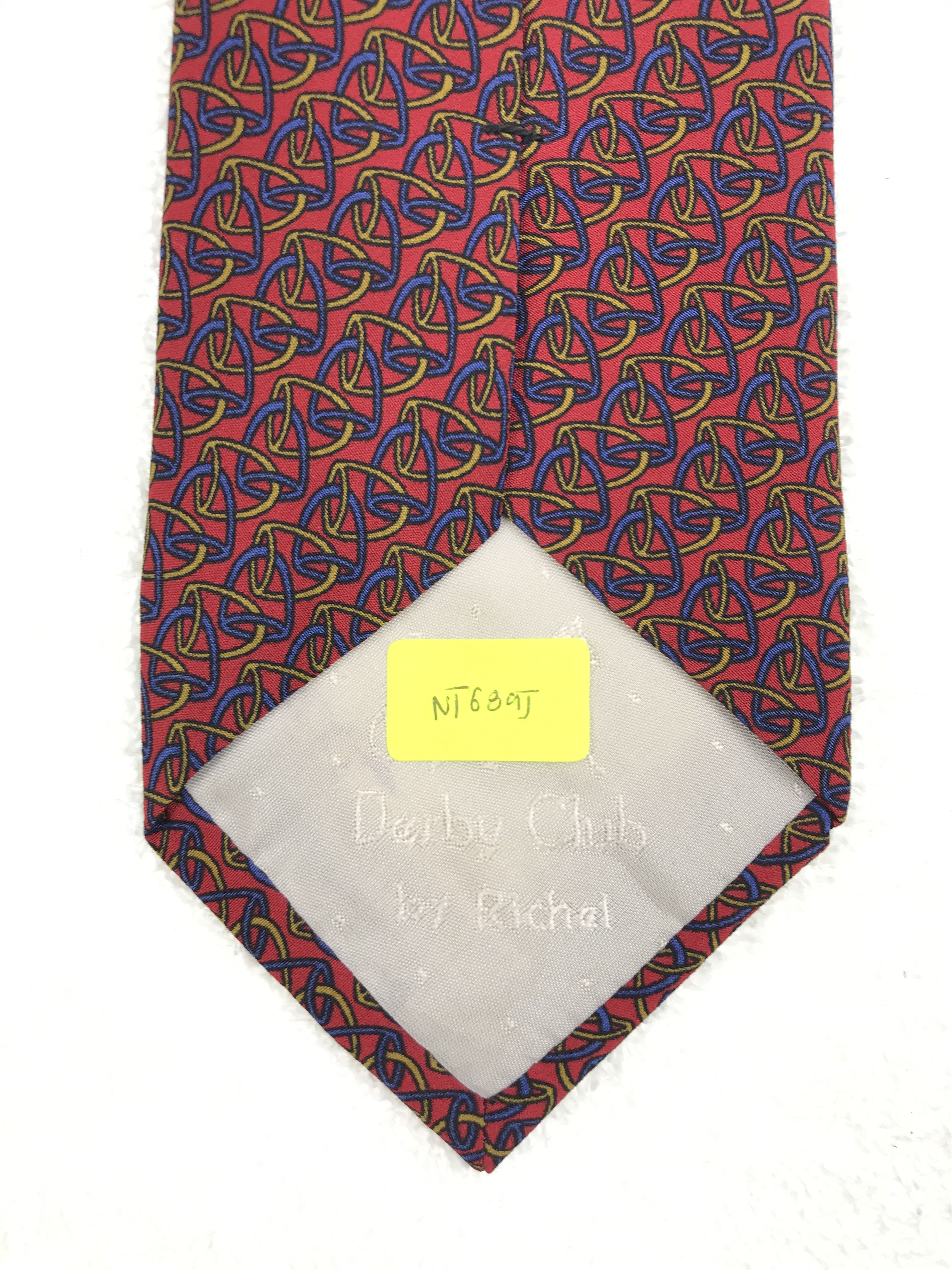 Designer × Vintage Vintage Derby Club By Richel Silk Necktie Size ONE SIZE - 8 Thumbnail