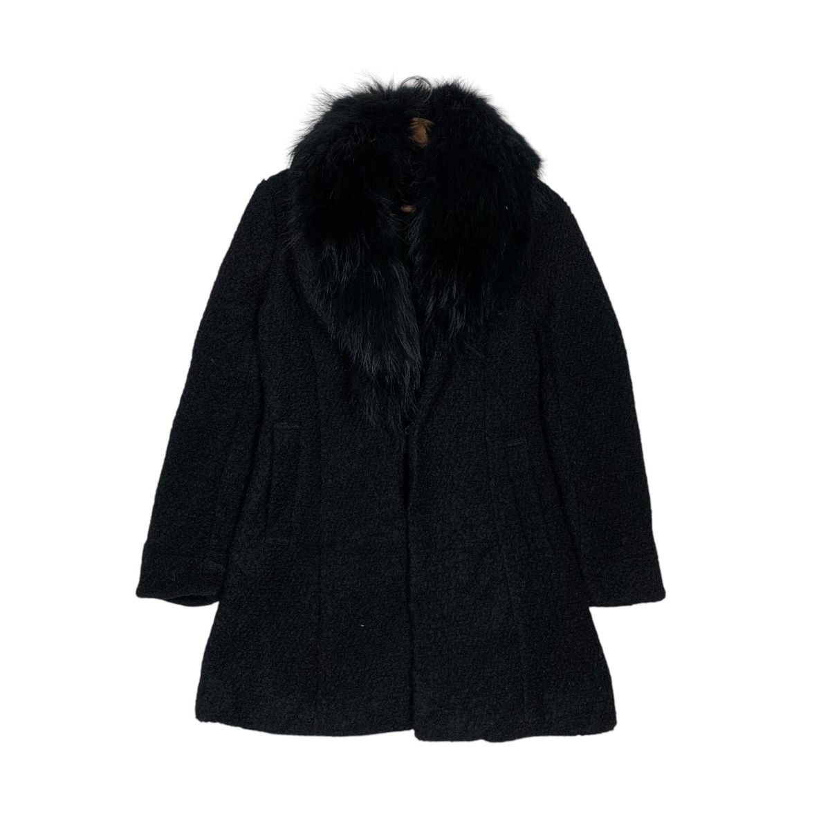 Japanese Brand Japanese Brand Rienda Fur Wool Coat Size S / US 4 / IT 40 - 1 Thumbnail