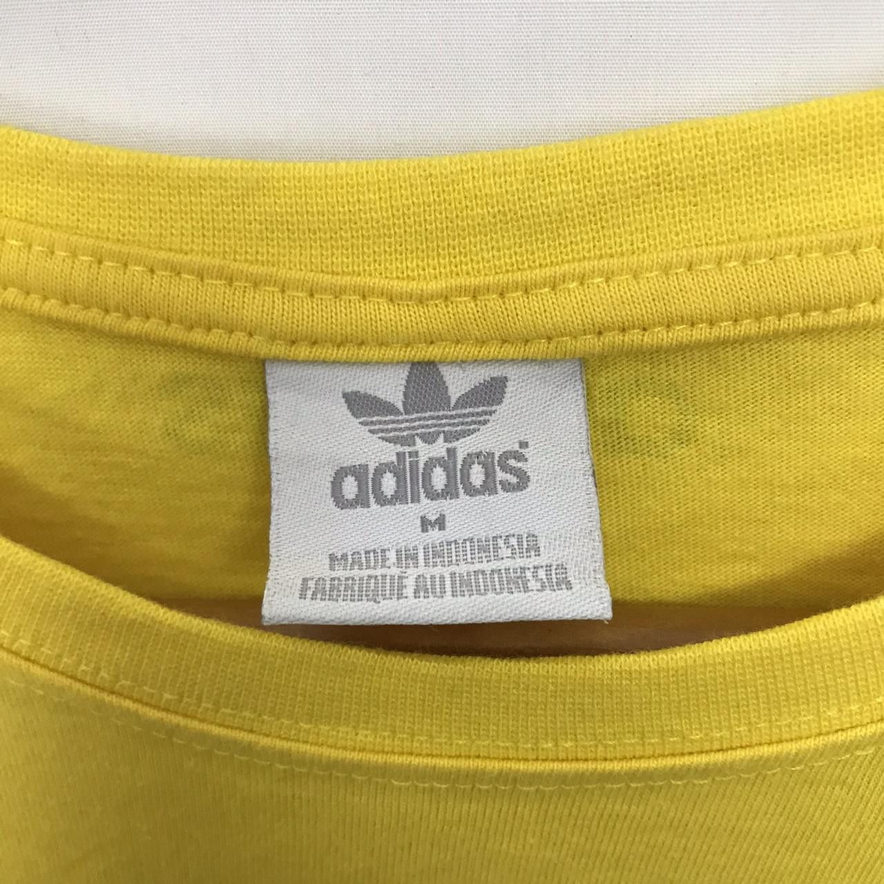 Adidas Vintage ADIDAS Trefoil Big Logo Yellow Long Sleeve Crew Size S / US 4 / IT 40 - 4 Thumbnail