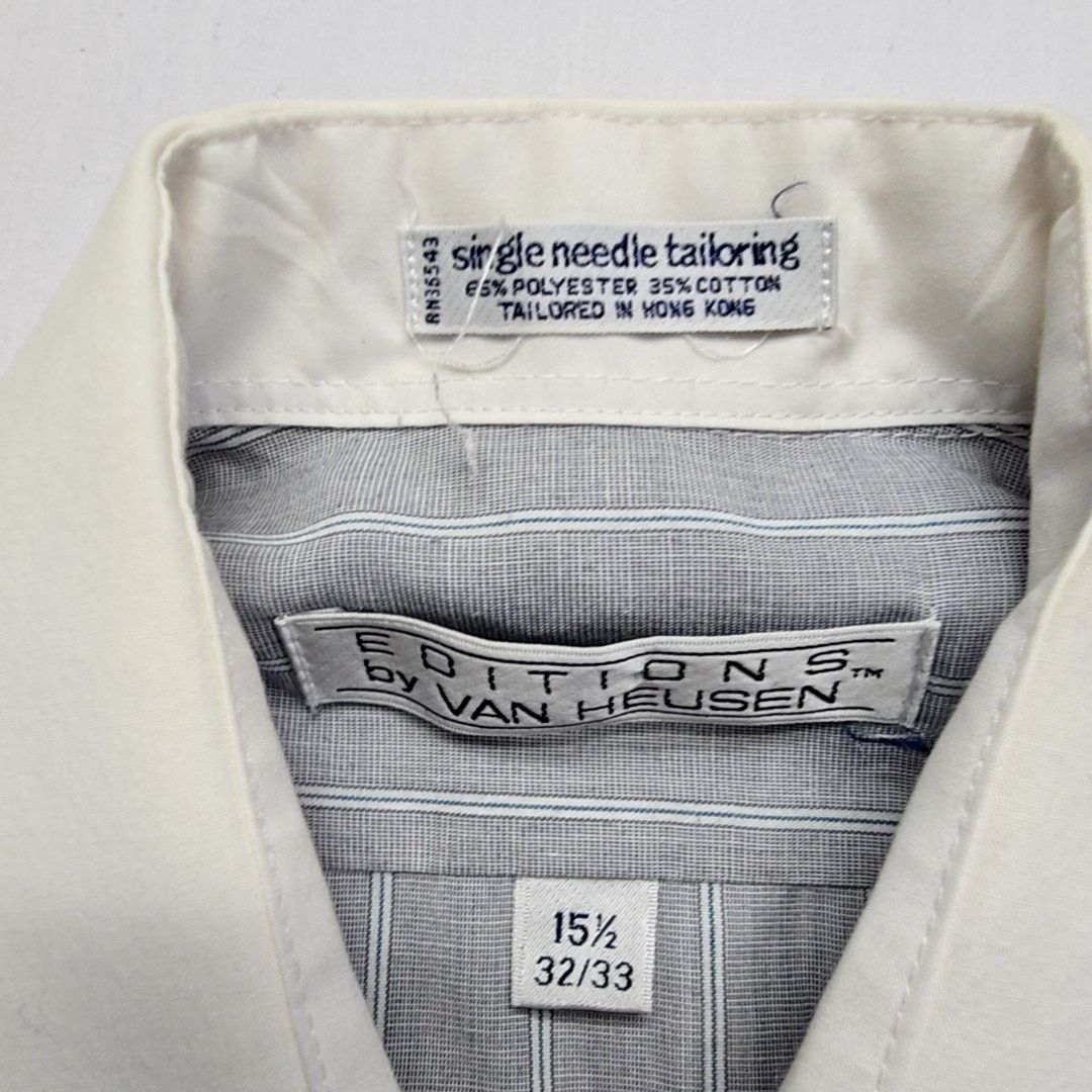 Van Heusen Vintage Van Heusen Shirt Editions Gray Mens Large 15.5 80s Size US L / EU 52-54 / 3 - 6 Thumbnail